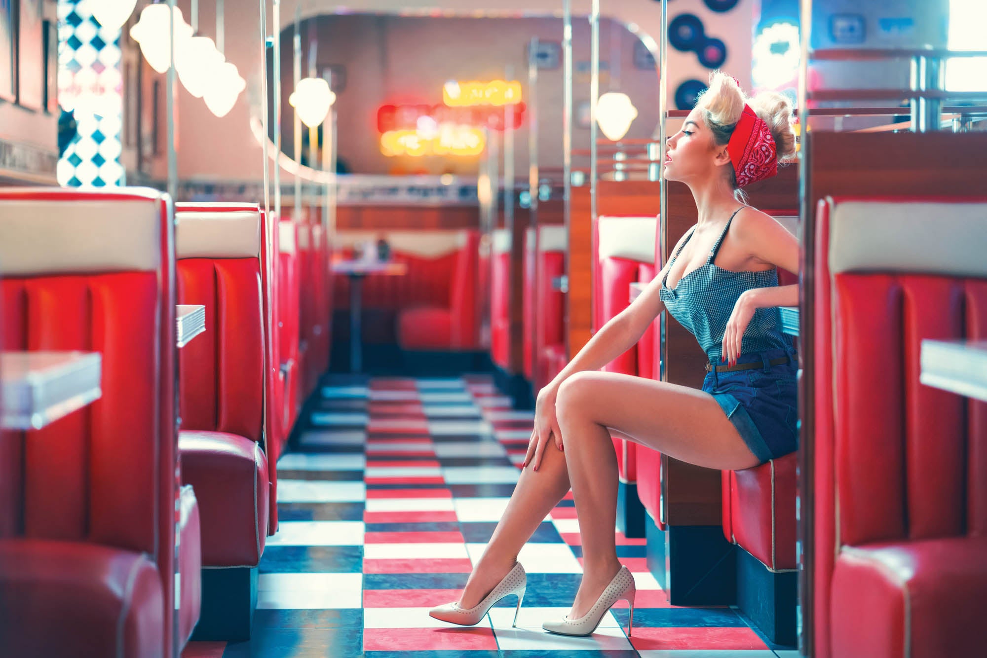 Retro café - LW00435 Fotobehang