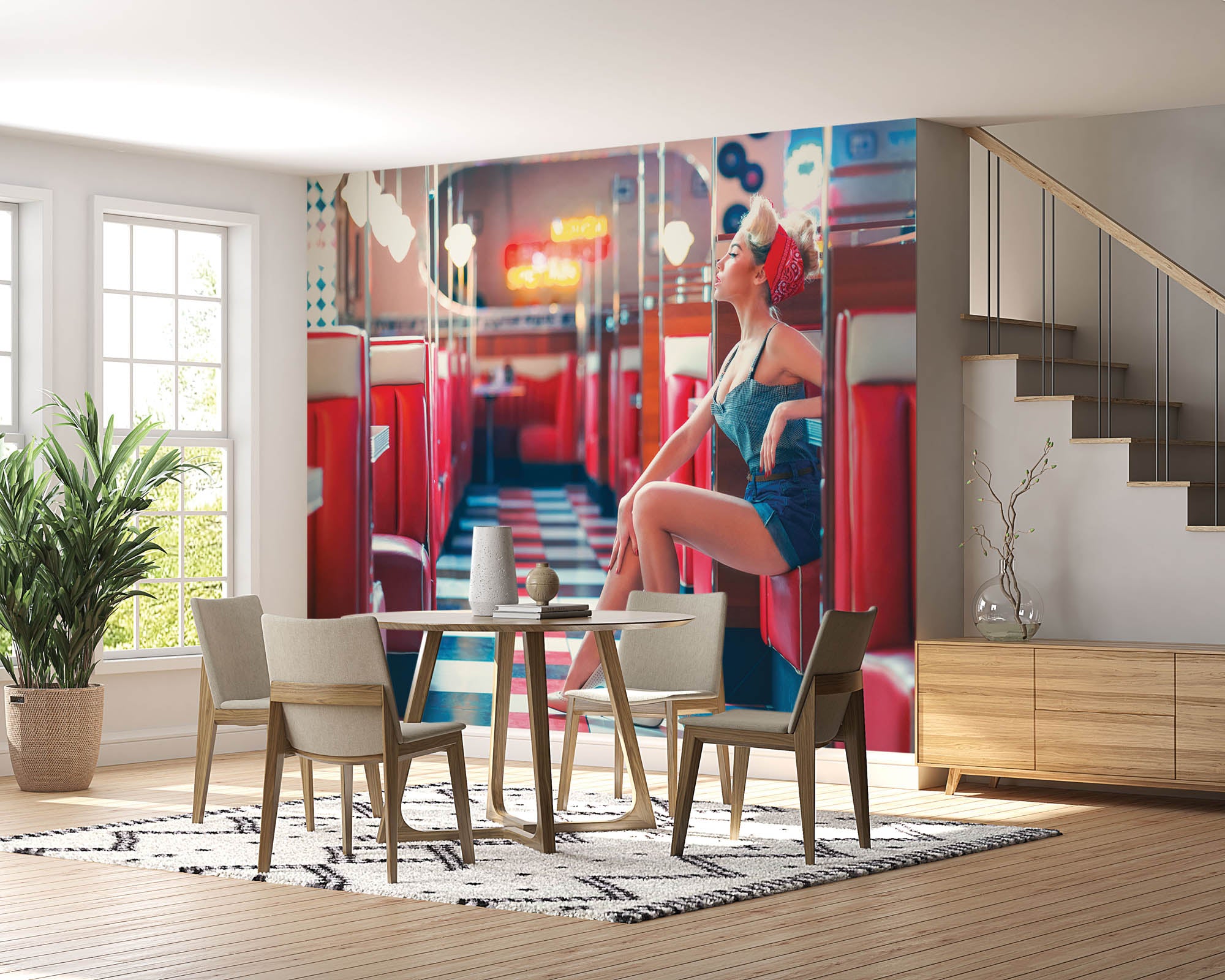 Retro café - LW00435 Fotobehang