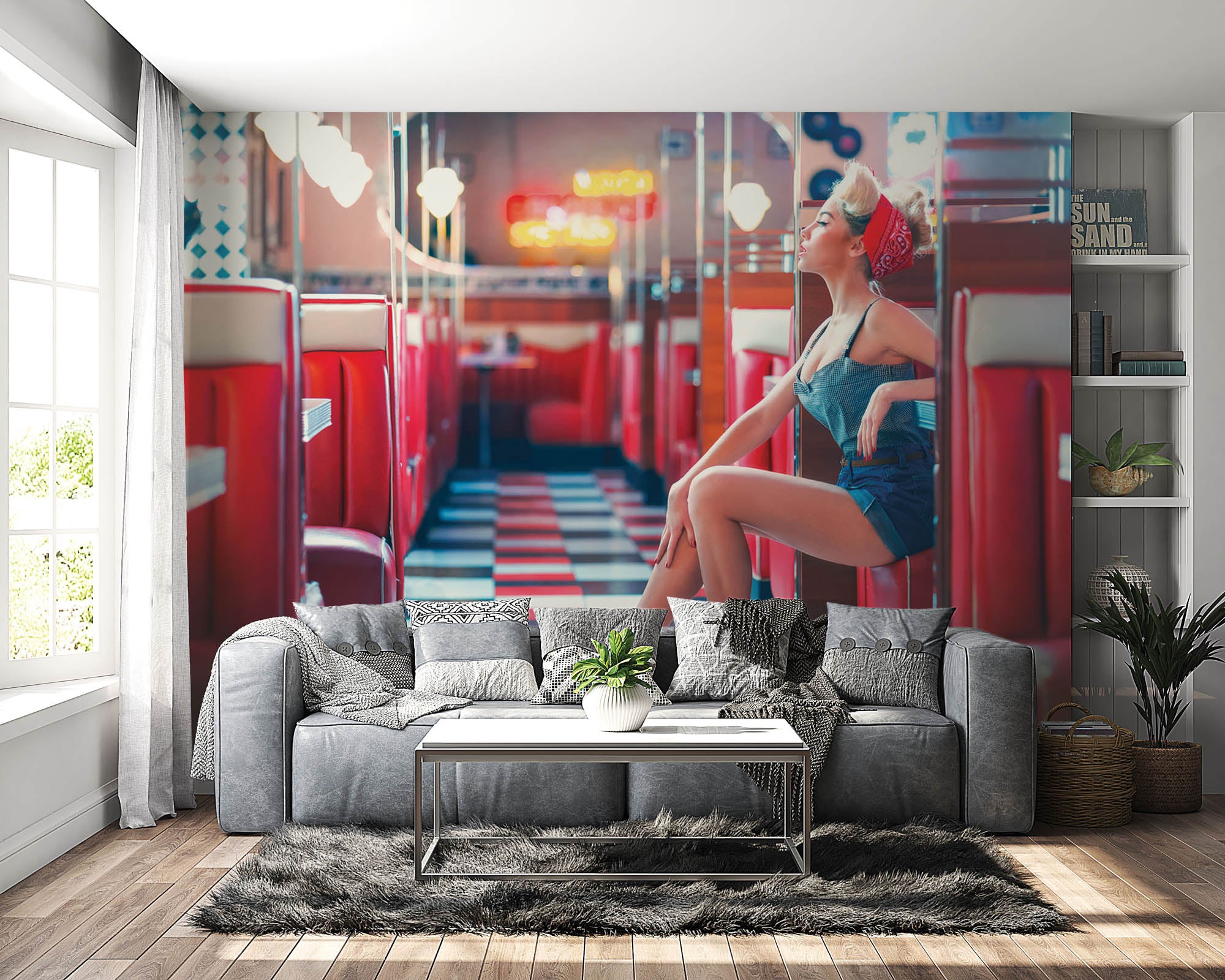 Retro café - LW00435 Fotobehang