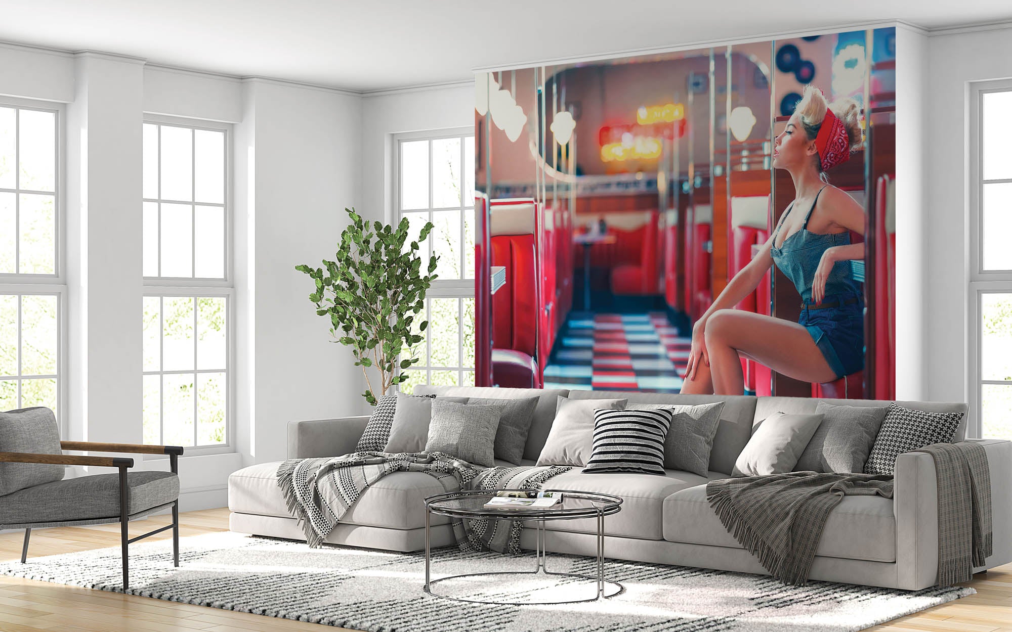 Retro café - LW00435 Fotobehang