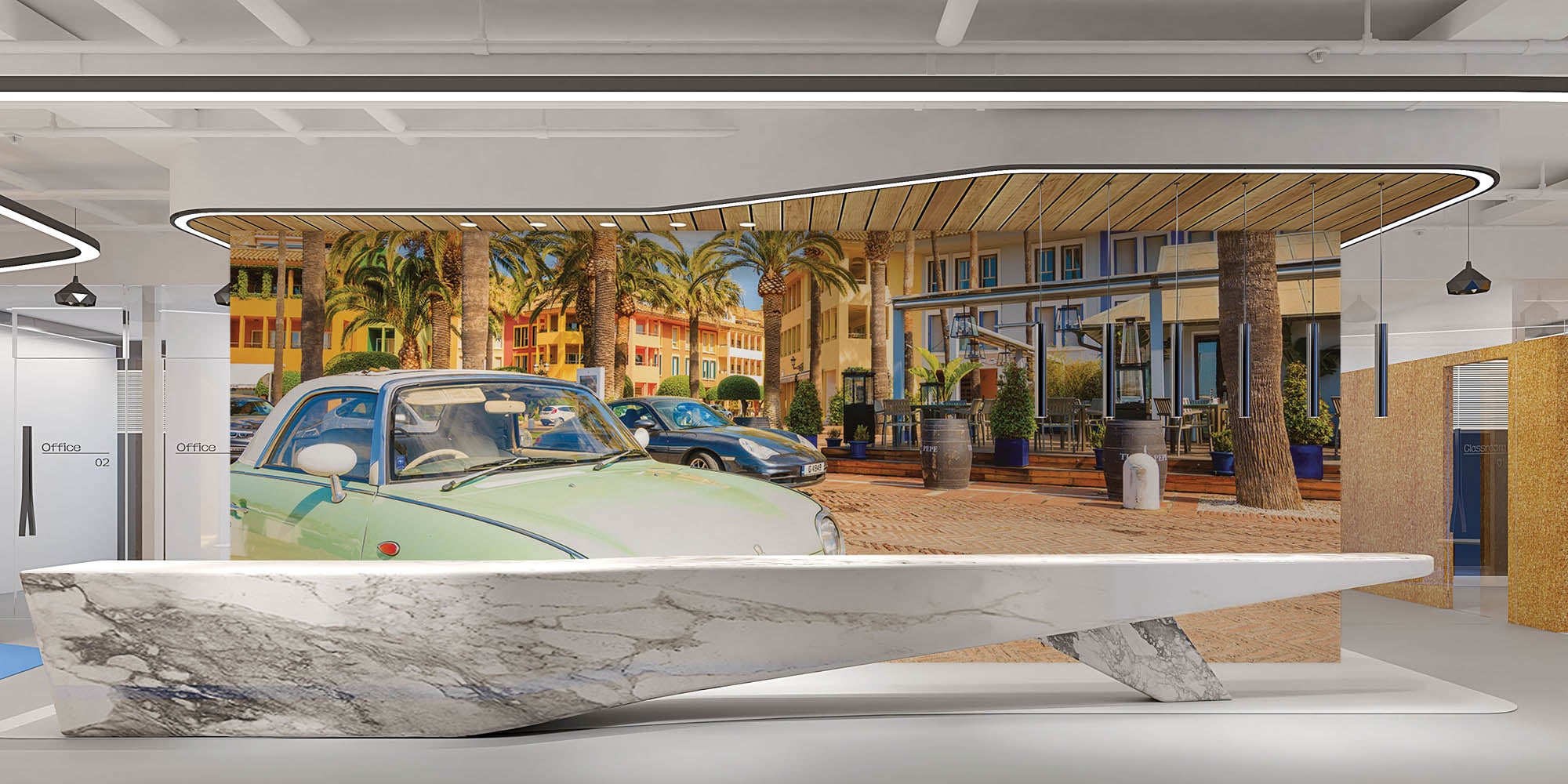 Retro Italiaanse auto - LW00445 Fotobehang