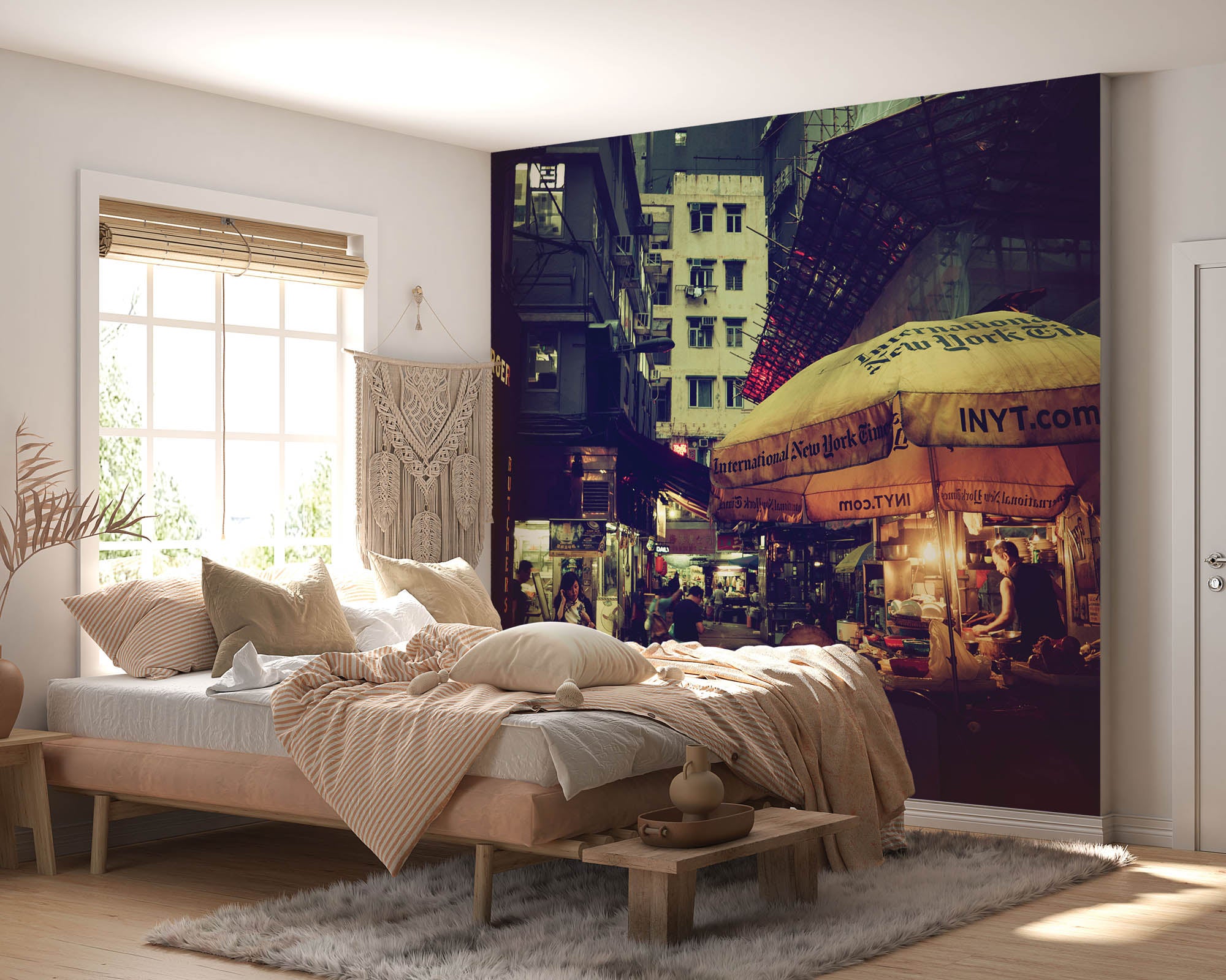 Retro straat Hong kong- LW00074 Fotobehang