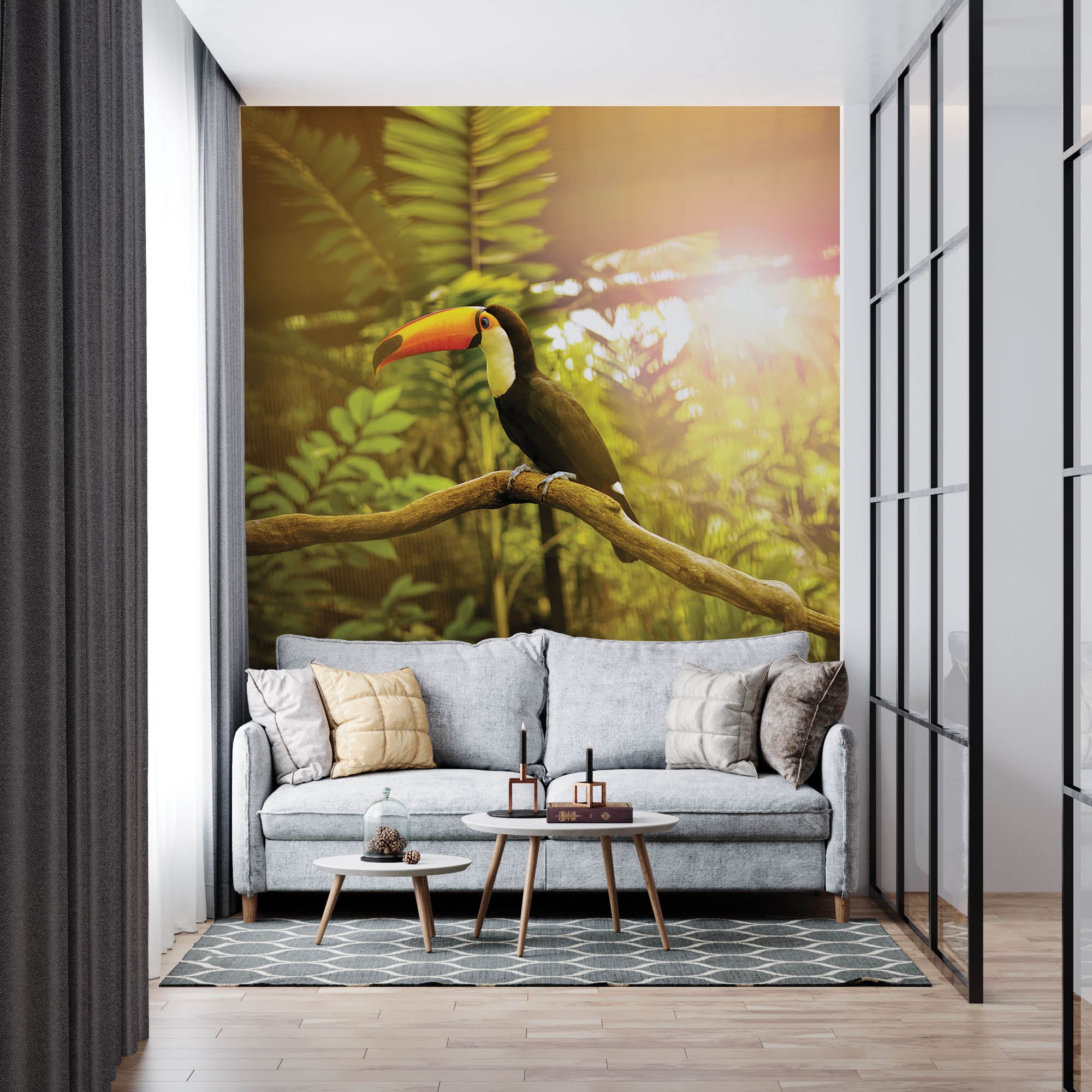 Reuzentoekan op tak  - LW00171 Fotobehang