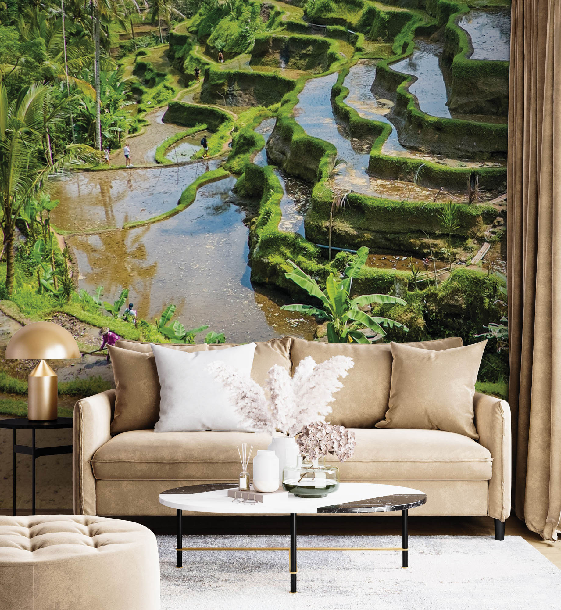 Rijstvelden en theeplantages - LW00087 Fotobehang