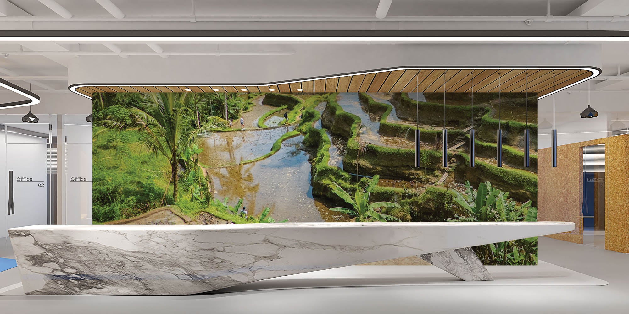 Rijstvelden en theeplantages - LW00087 Fotobehang