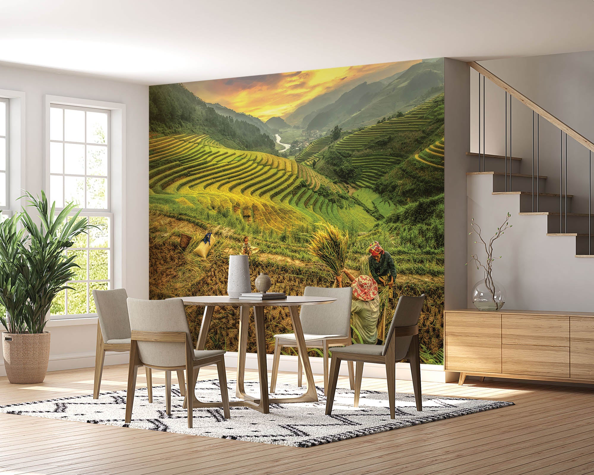 Rijstvelden - LW00073 Fotobehang