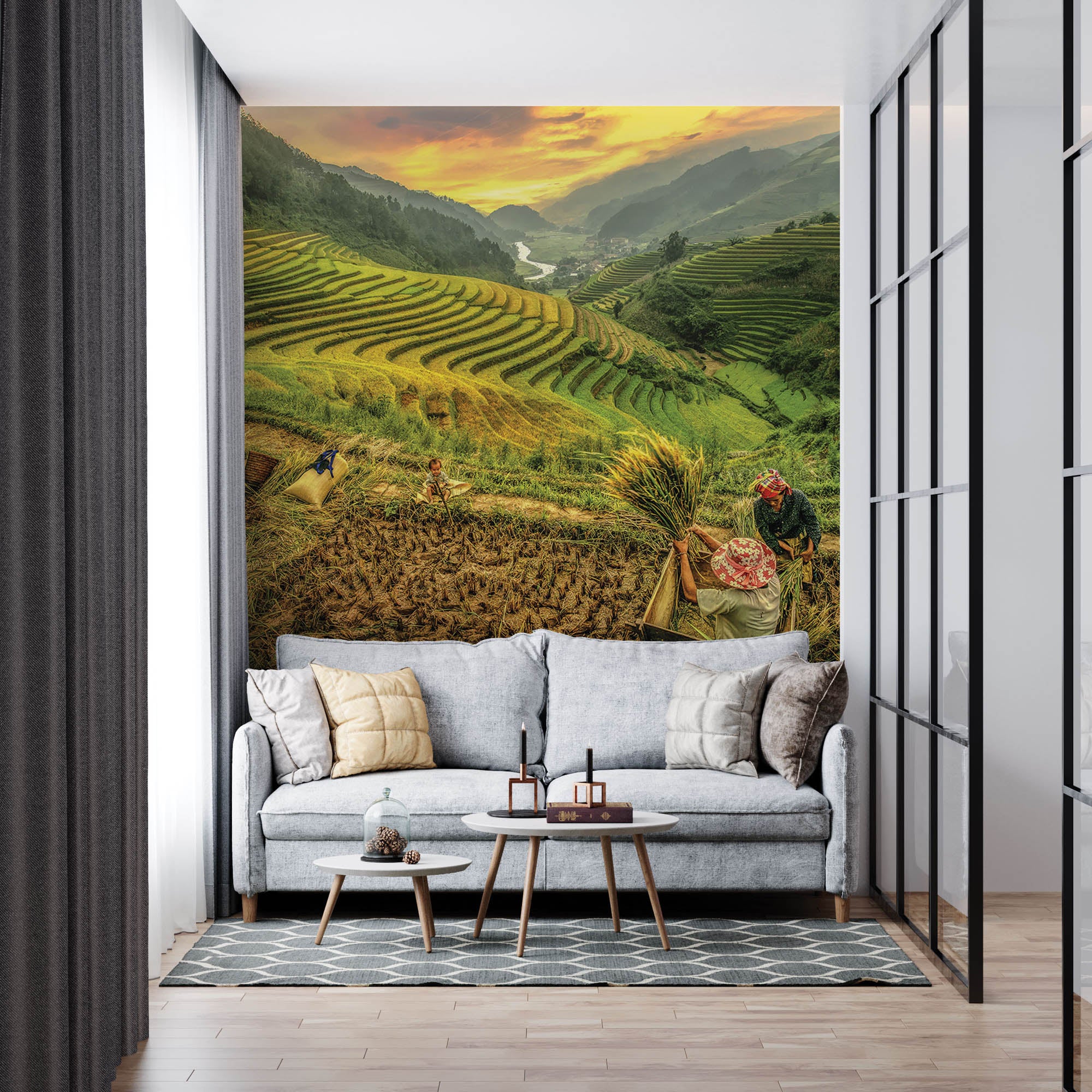 Rijstvelden - LW00073 Fotobehang