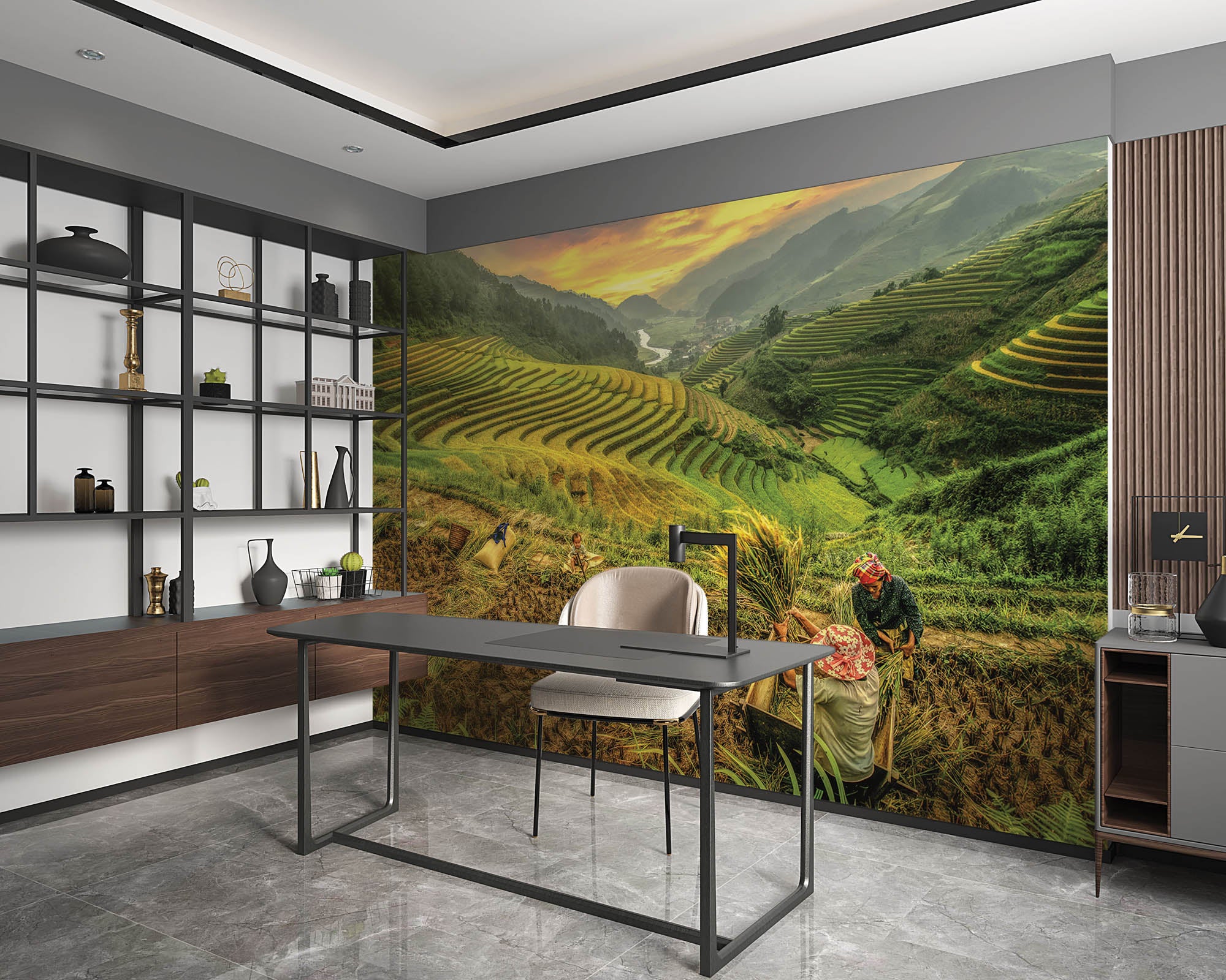 Rijstvelden - LW00073 Fotobehang