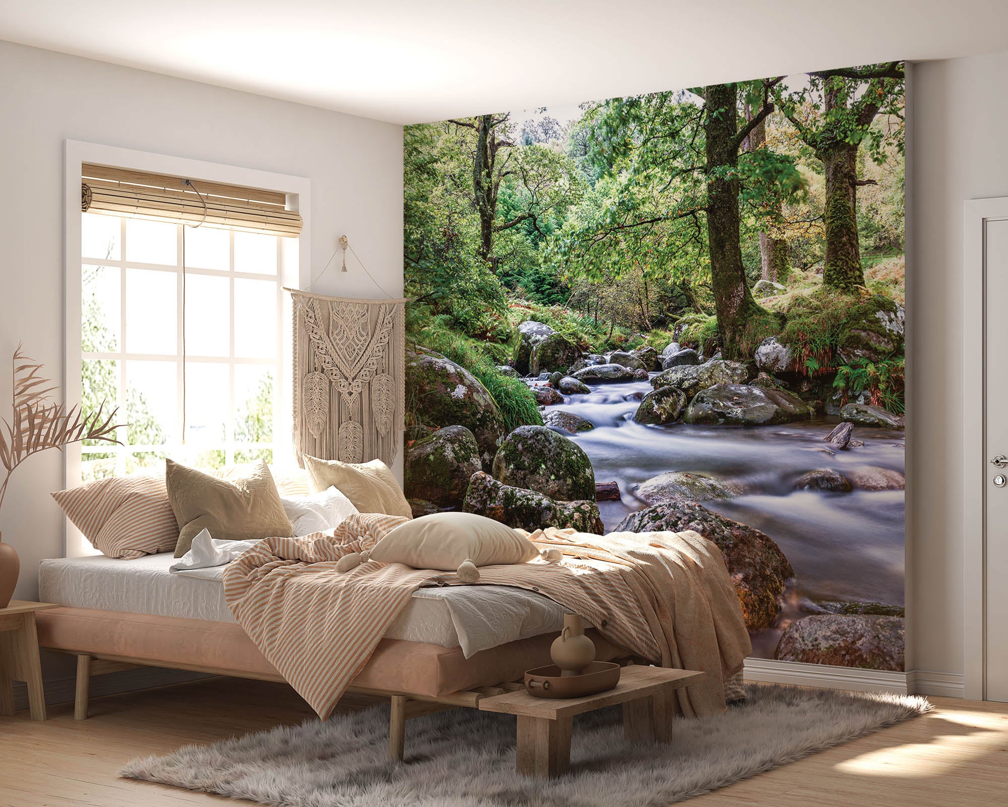 Rivier door bos - LW00257 Fotobehang