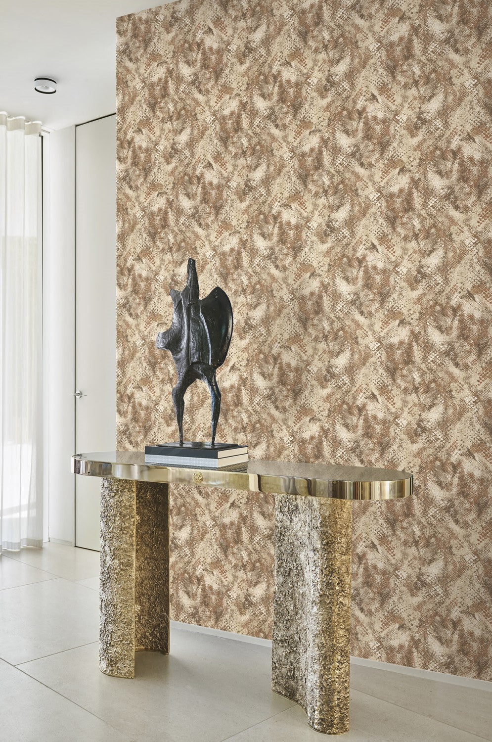 Roberto Cavalli 9 - Dessin Bruin - 21051 Behang