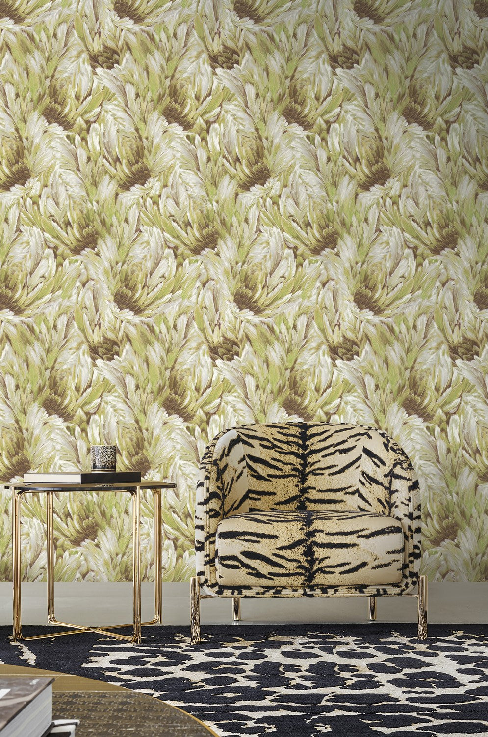 Roberto Cavalli 9 - Veer Groen - 21008 Behang
