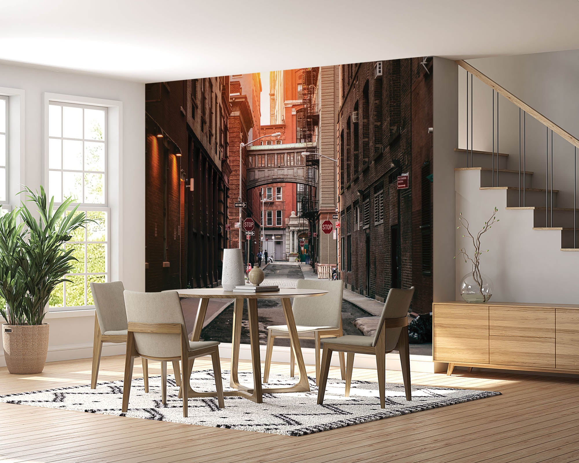 Rode gebouwen New York - LW00334 Fotobehang