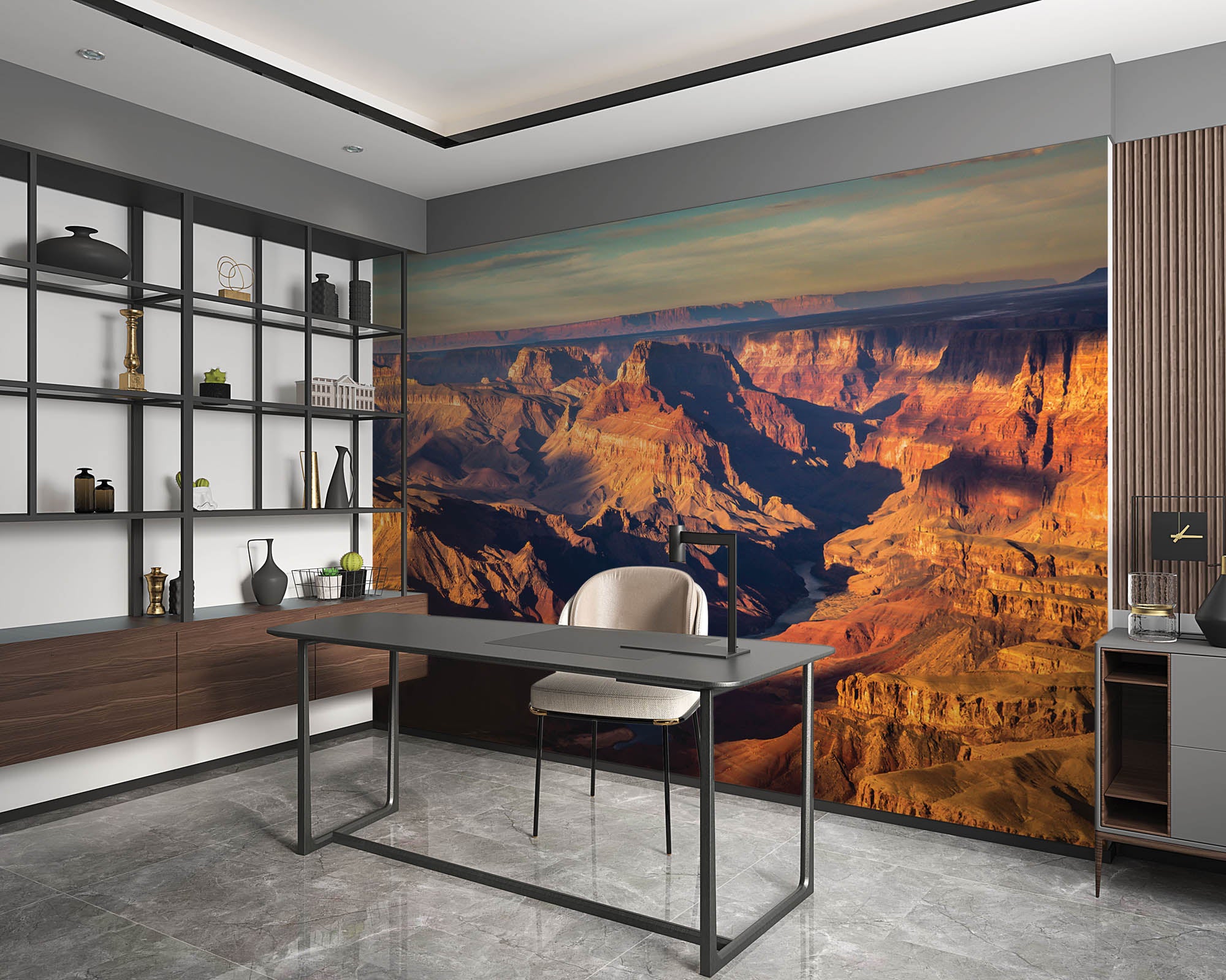 Rotsformaties met rivier - LW00148 Fotobehang