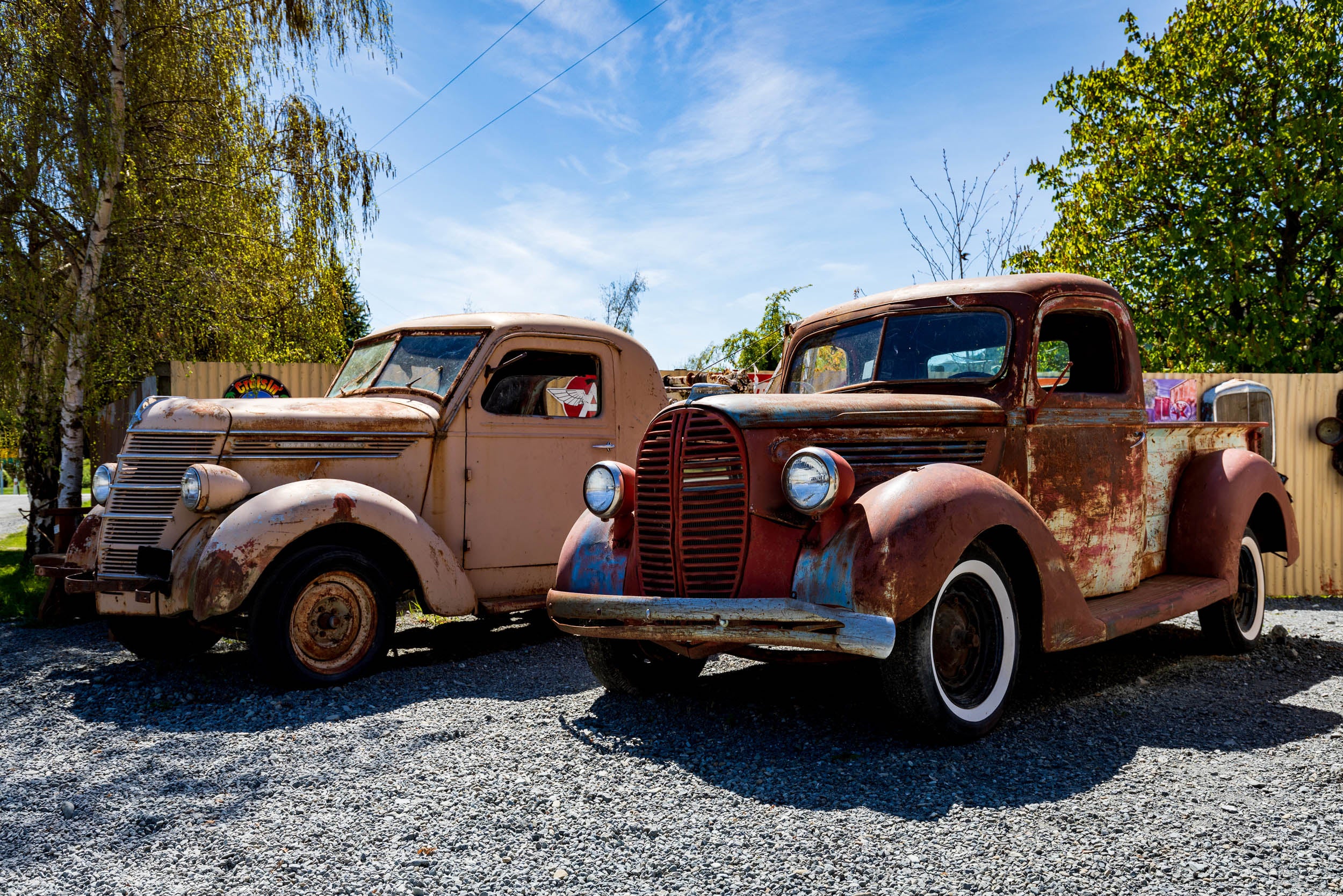 Rustieke Vintage Pick-up Trucks - LW00936 Fotobehang
