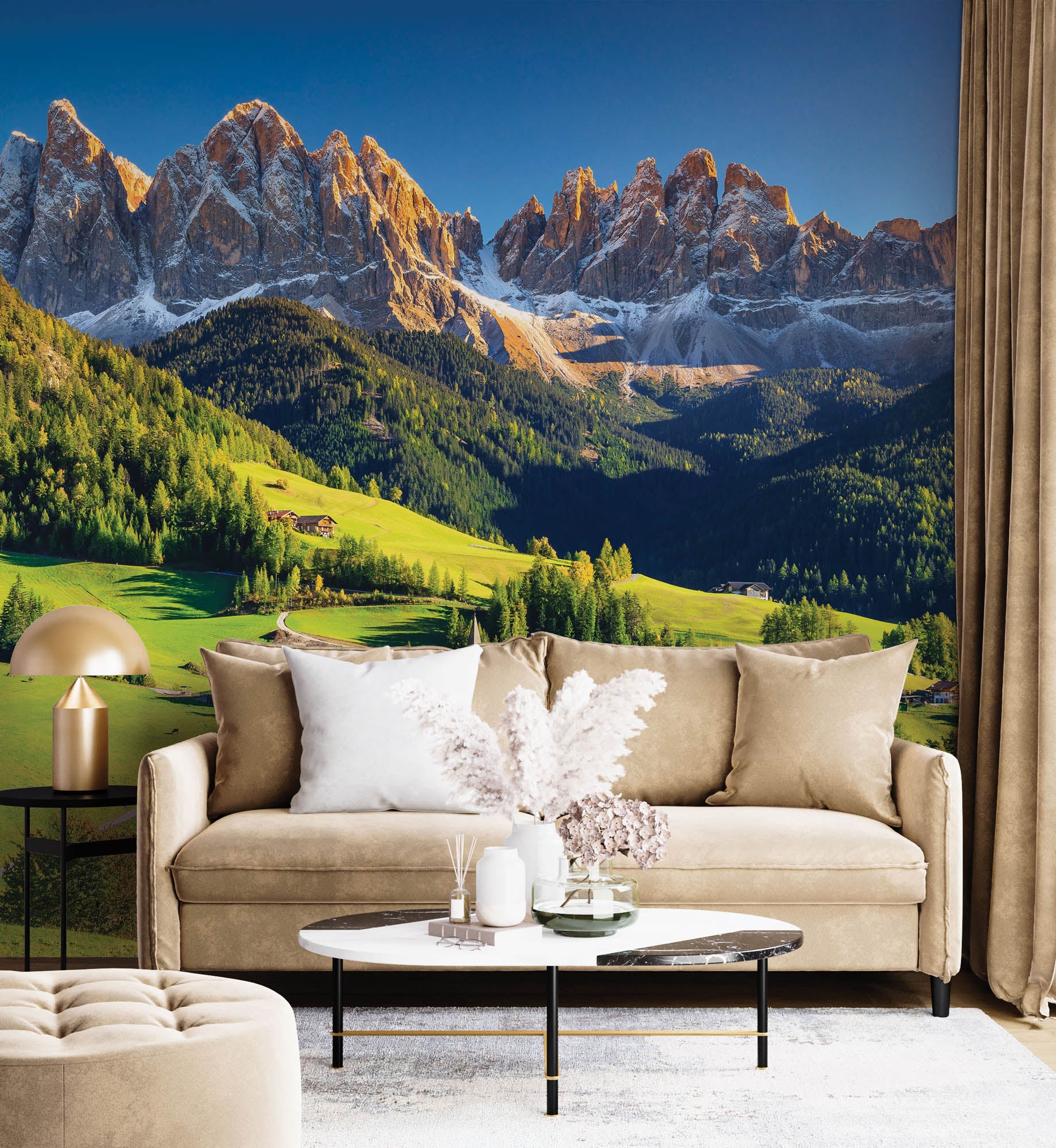 Santa Maddelena en Dolomieten   - LW00130 Fotobehang