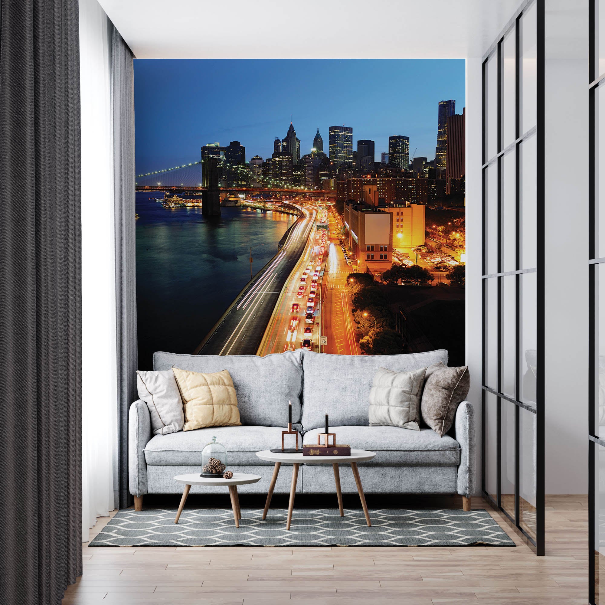 Schemering skyline Manhattan  - LW00303 Fotobehang