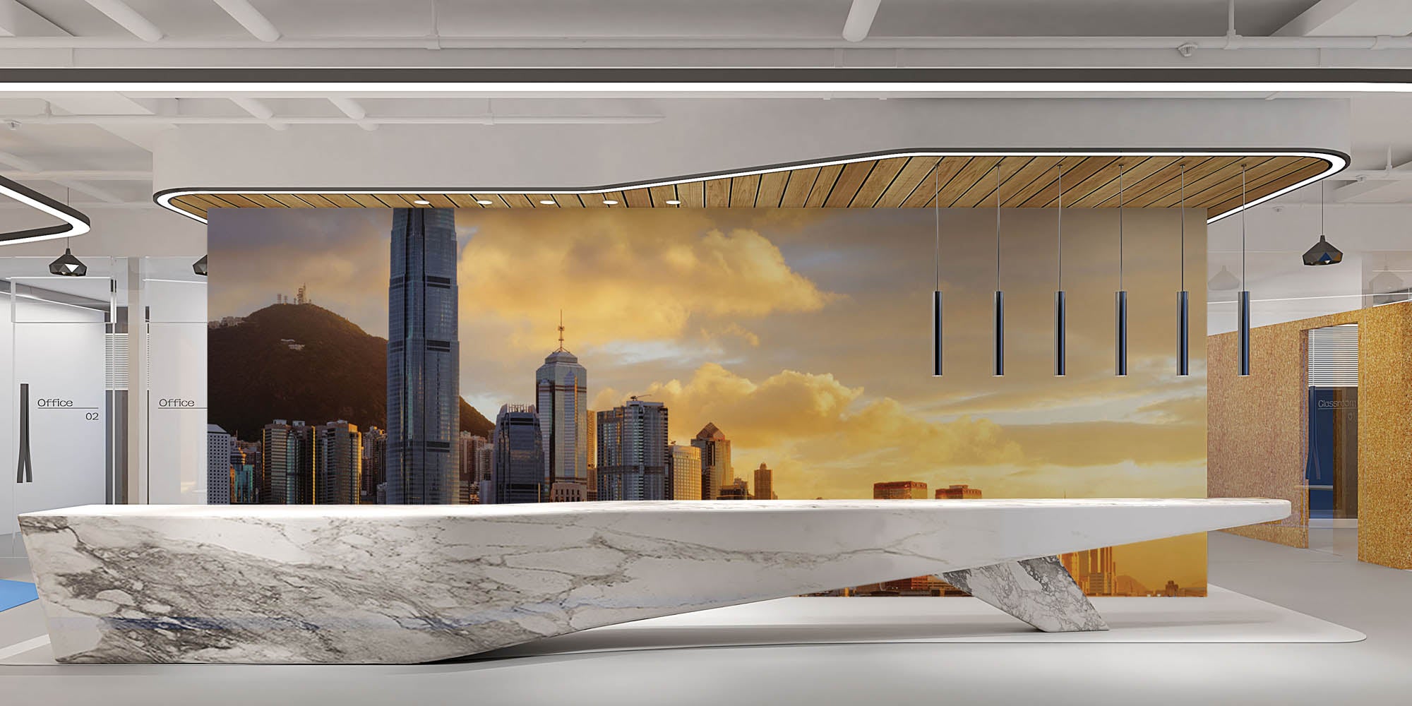 Skyline Hong Kong- LW00049 Fotobehang