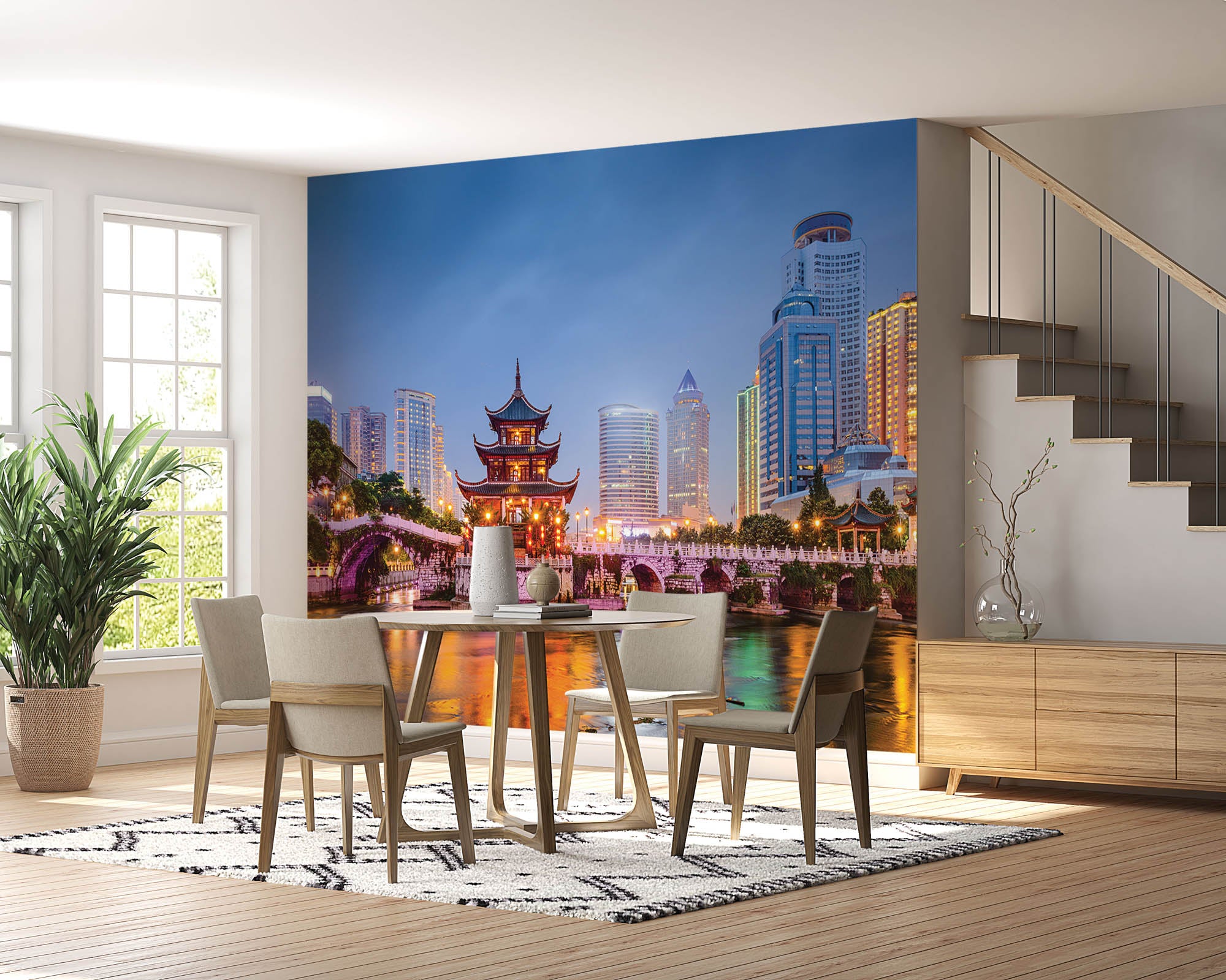 Skyline Jiaxiu Pavilion  - LW00055 Fotobehang