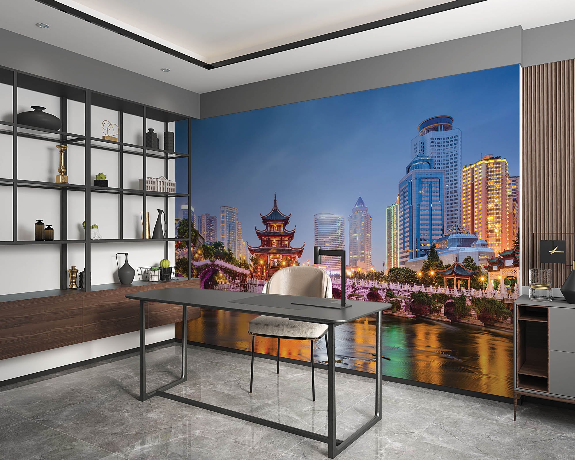 Skyline Jiaxiu Pavilion  - LW00055 Fotobehang