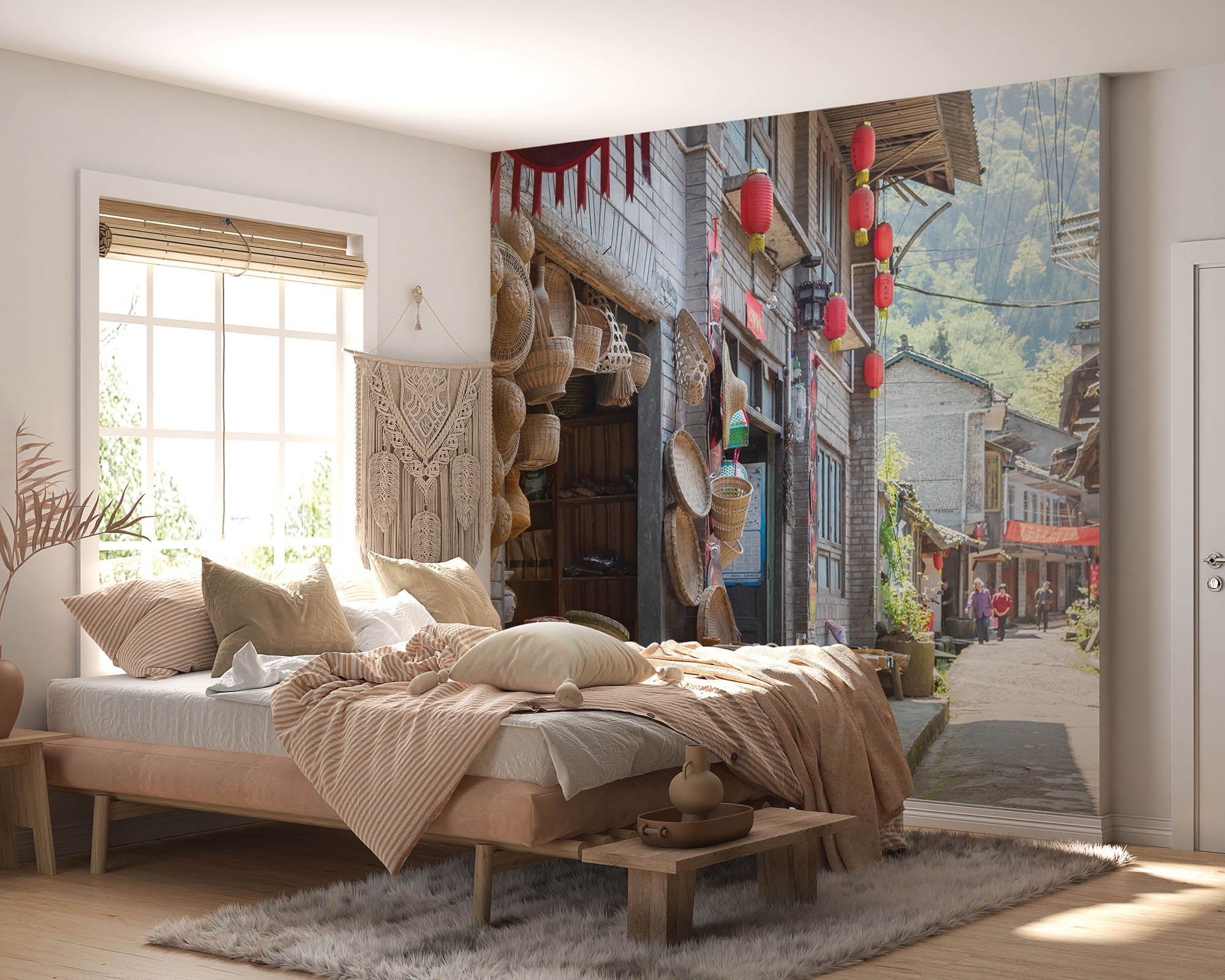 Smal straatje China - LW00084 Fotobehang