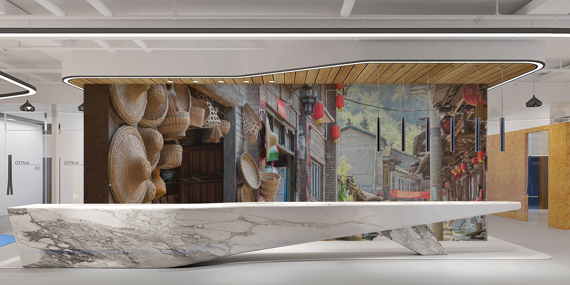 Smal straatje China - LW00084 Fotobehang