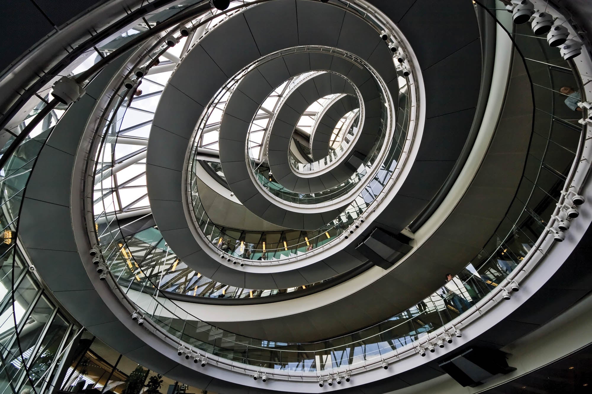 Spiraal trap, city hall, London - LW00002 Fotobehang