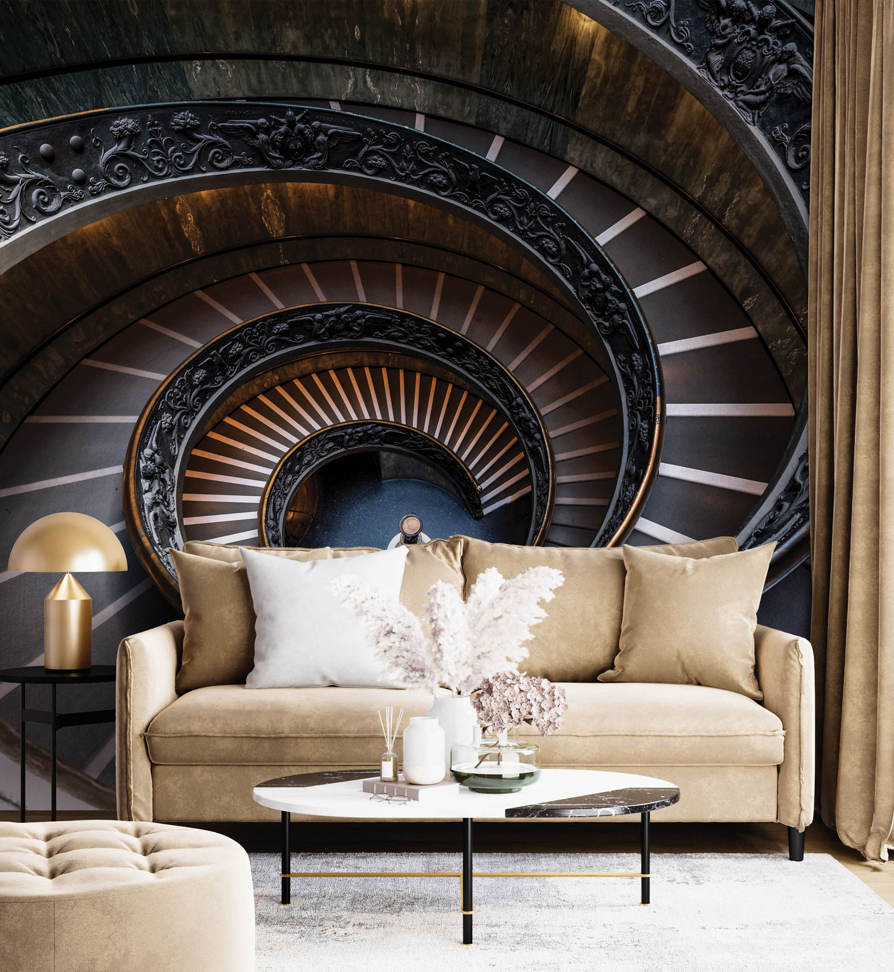 Spiraal trap - LW00042 Fotobehang