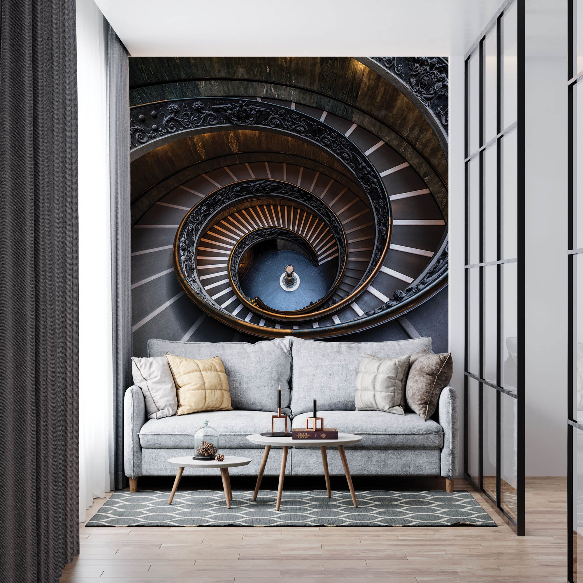 Spiraal trap - LW00042 Fotobehang