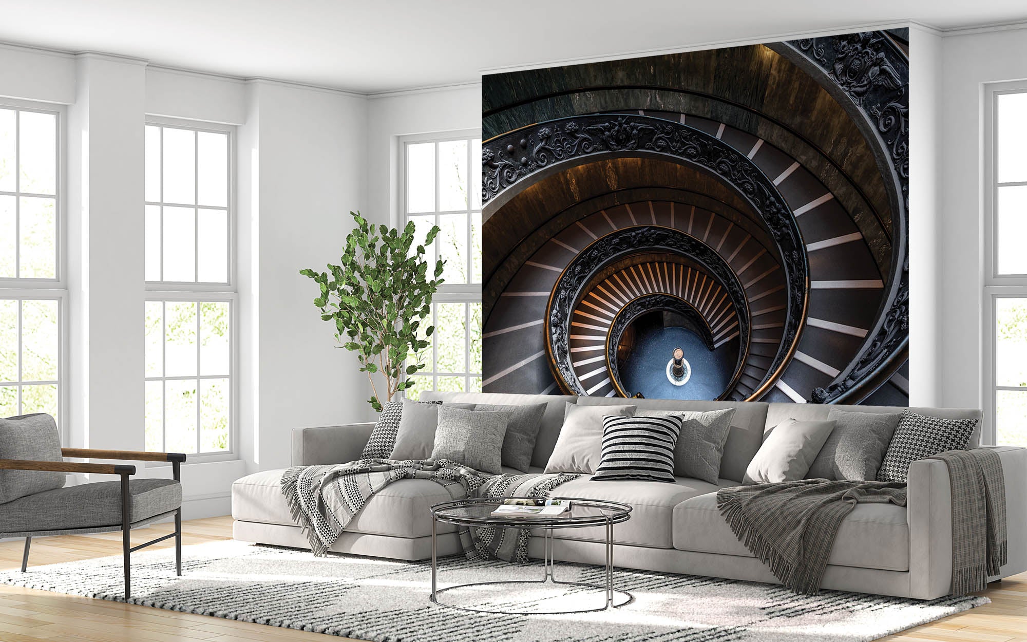 Spiraal trap - LW00042 Fotobehang