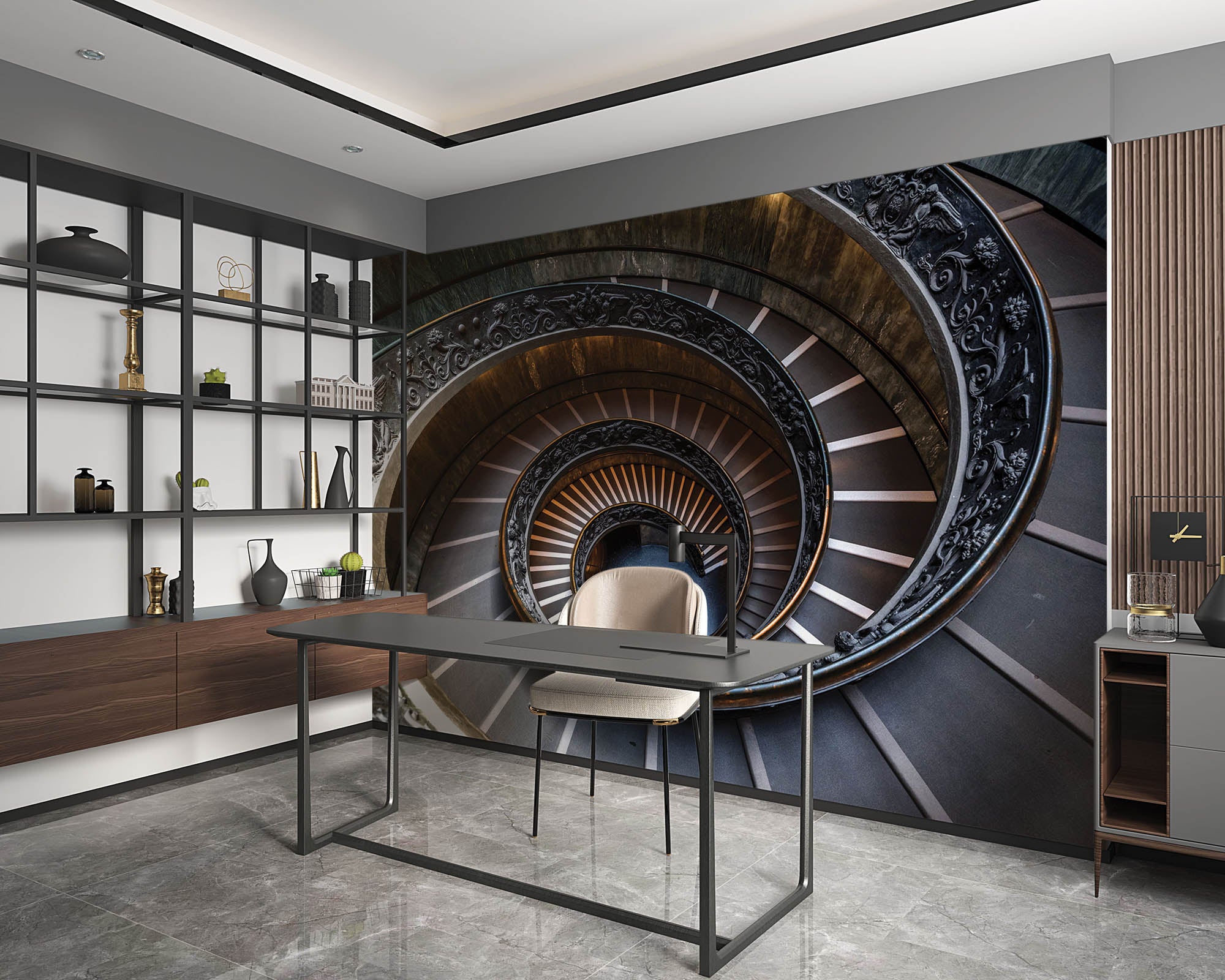 Spiraal trap - LW00042 Fotobehang