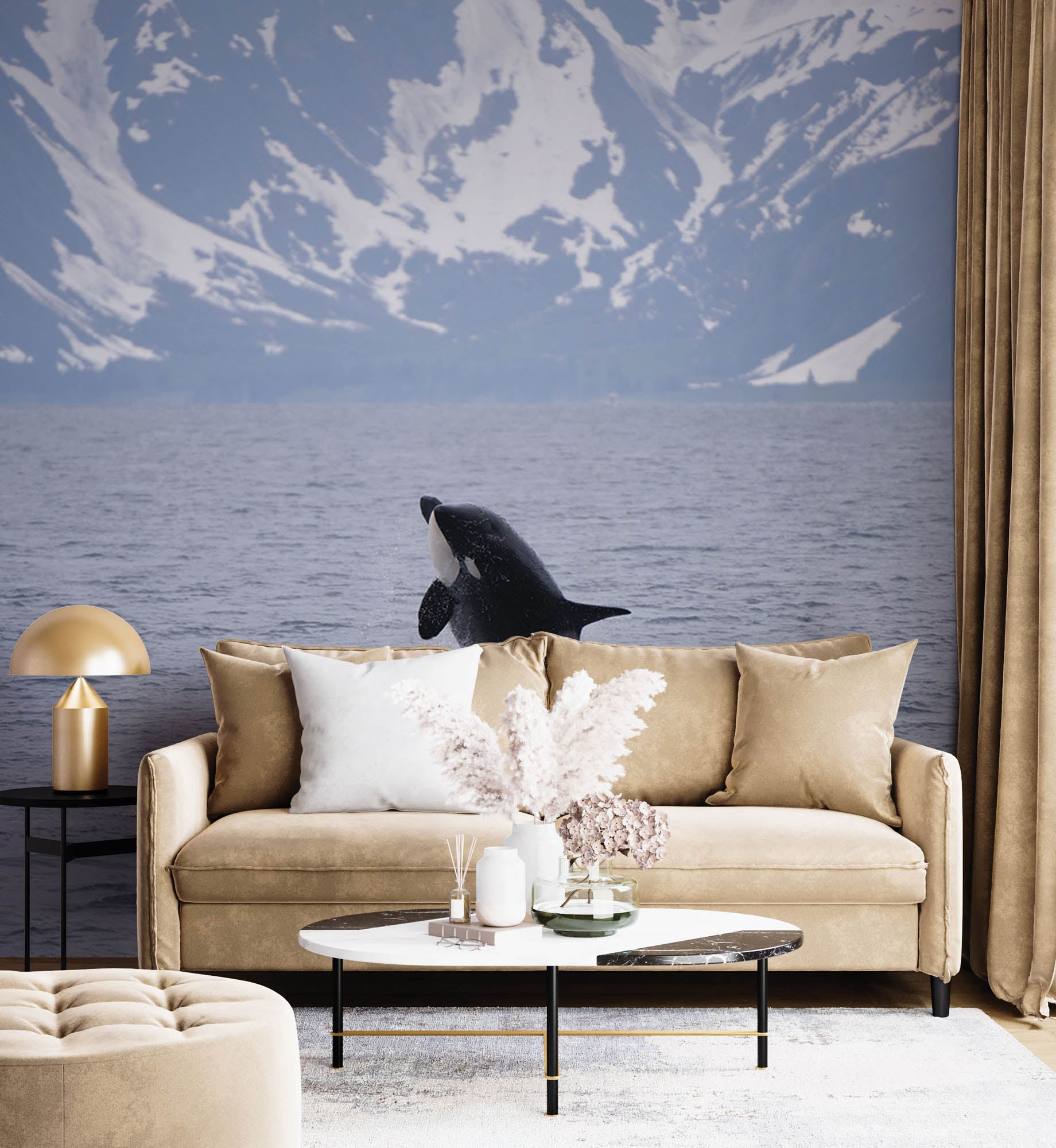 Springende orka  - LW00166 Fotobehang