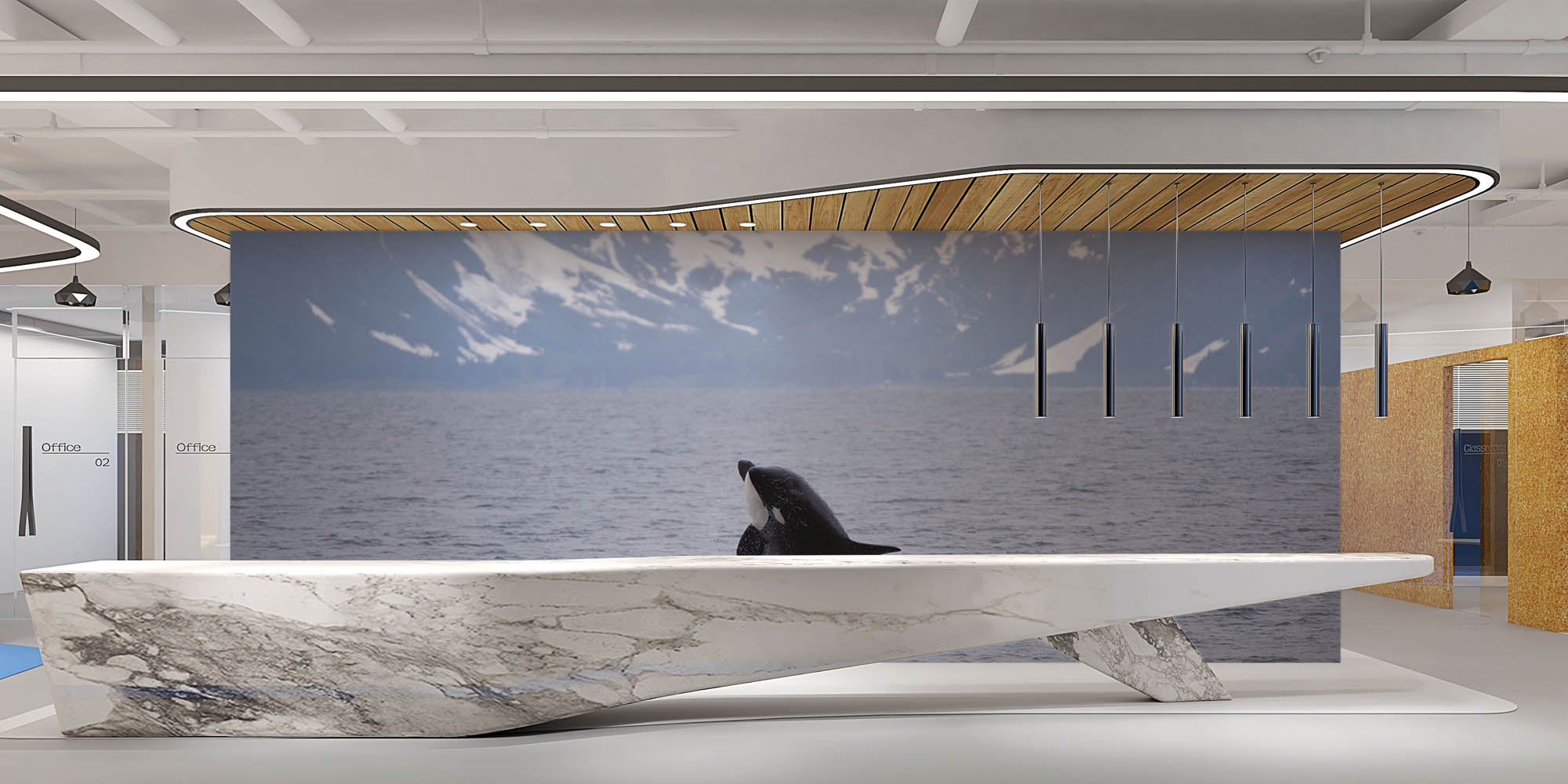 Springende orka  - LW00166 Fotobehang