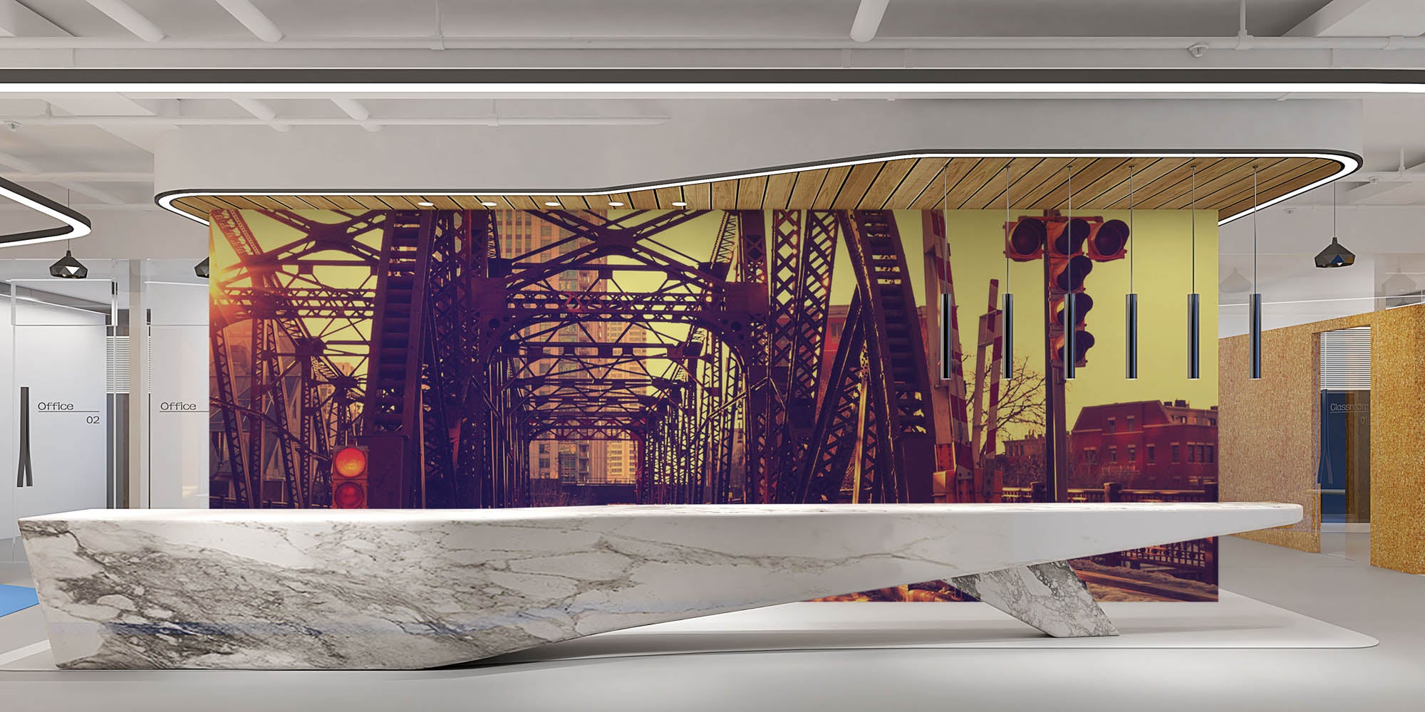 Stadsbrug - LW00356 Fotobehang