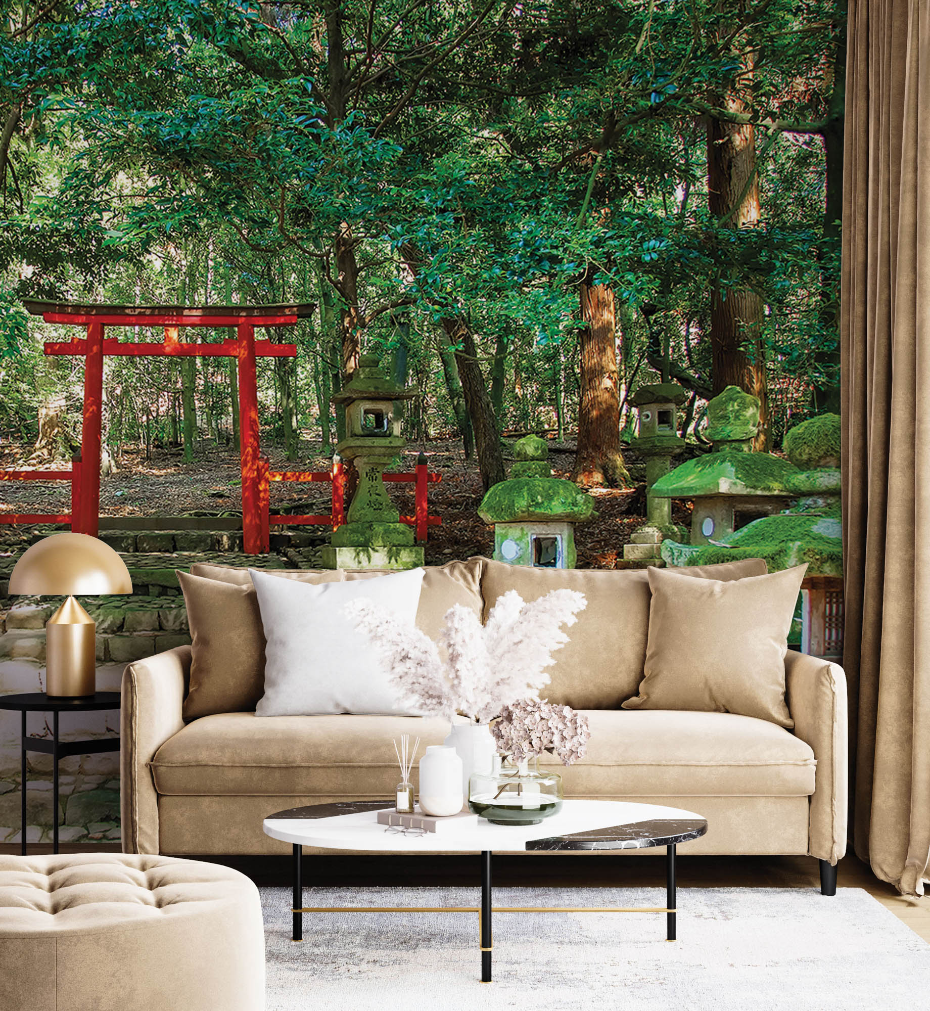 Stenen lantaarns - LW00052 Fotobehang