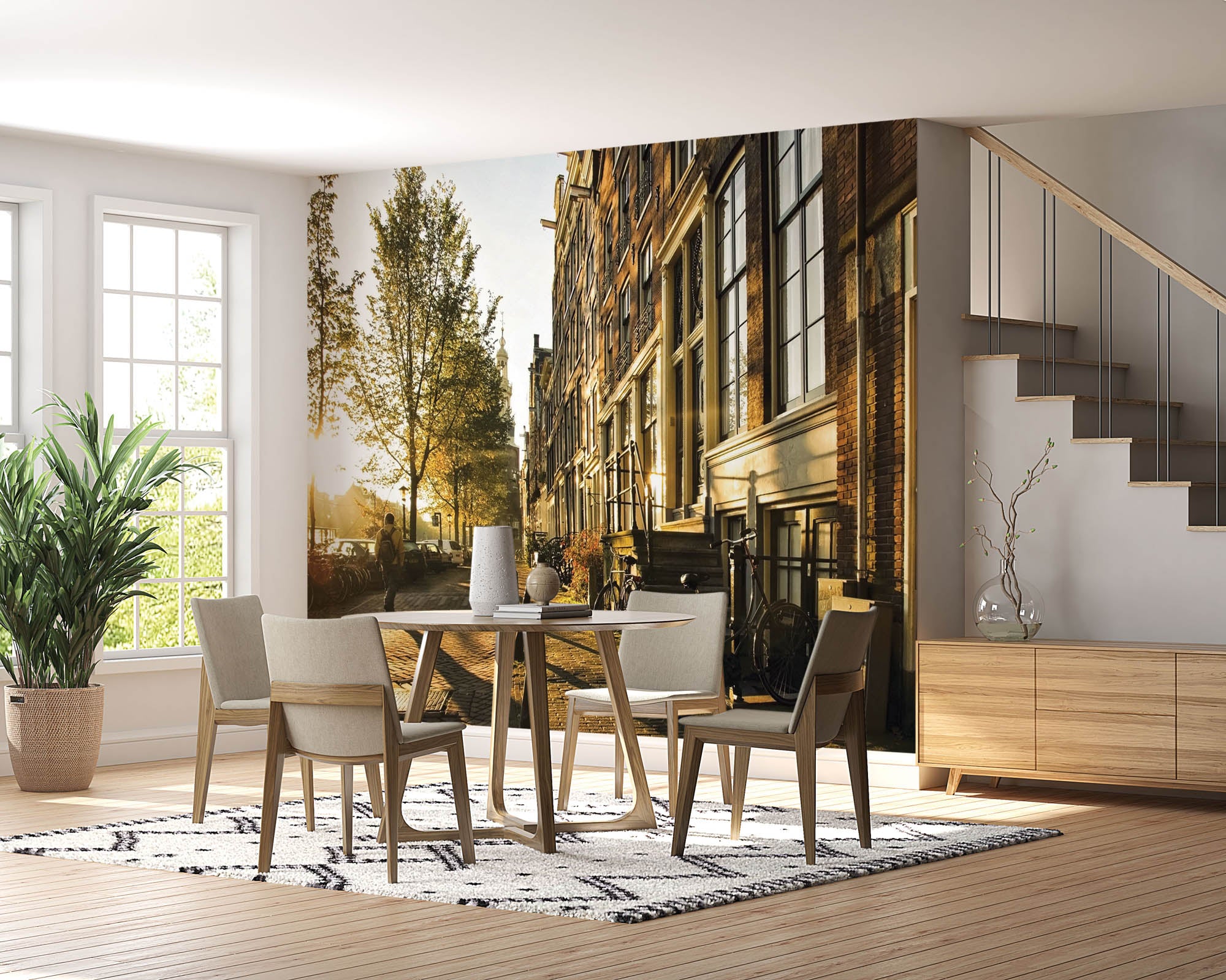 Straat in Amsterdam  - LW00353 Fotobehang