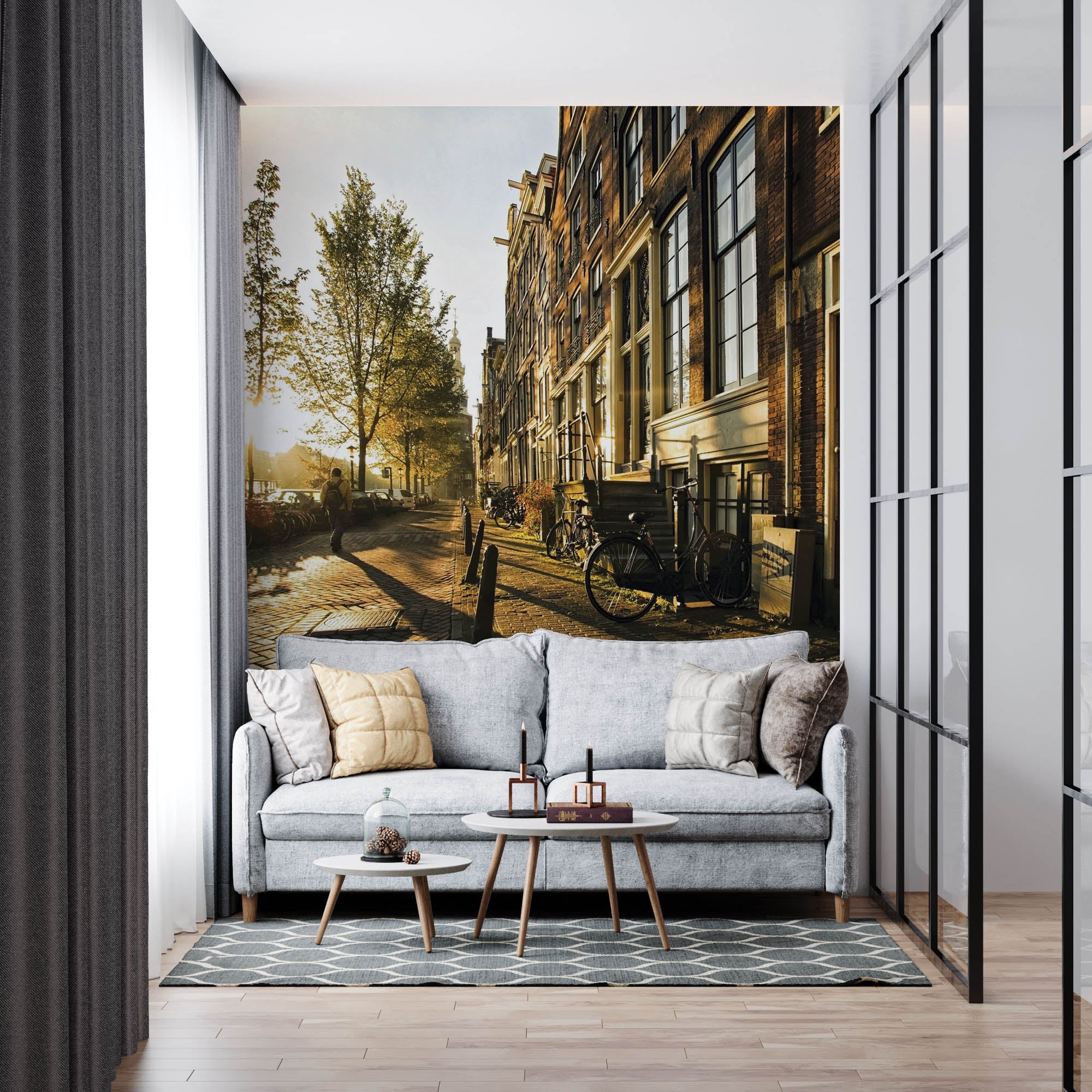 Straat in Amsterdam  - LW00353 Fotobehang