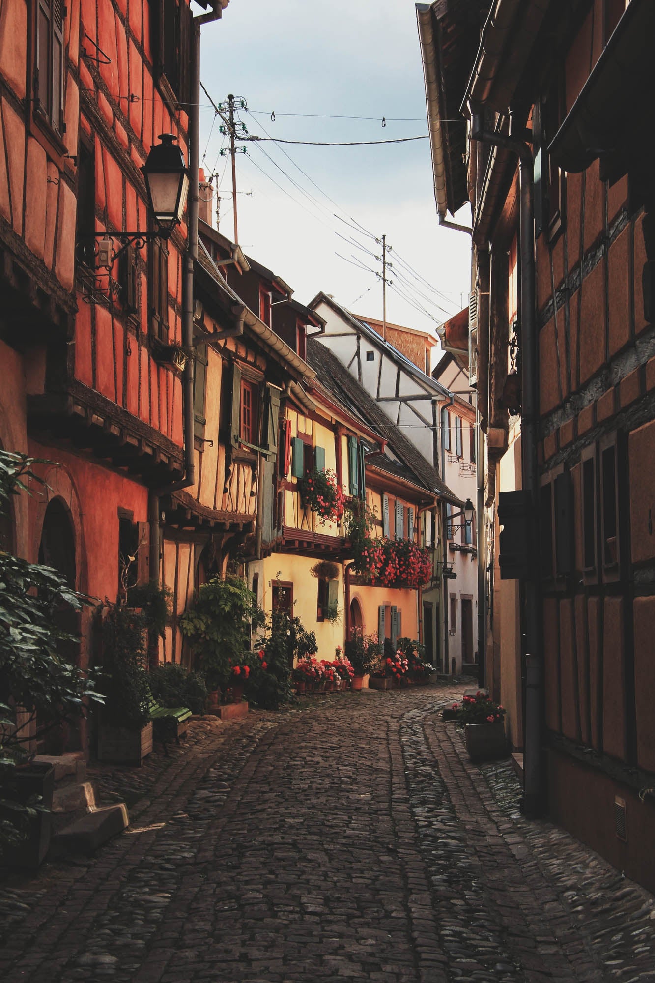 Straat in Equisheim - LW00378 Fotobehang