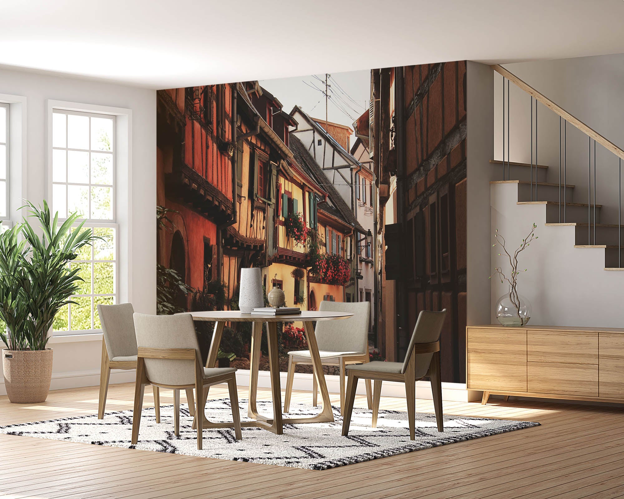 Straat in Equisheim - LW00378 Fotobehang