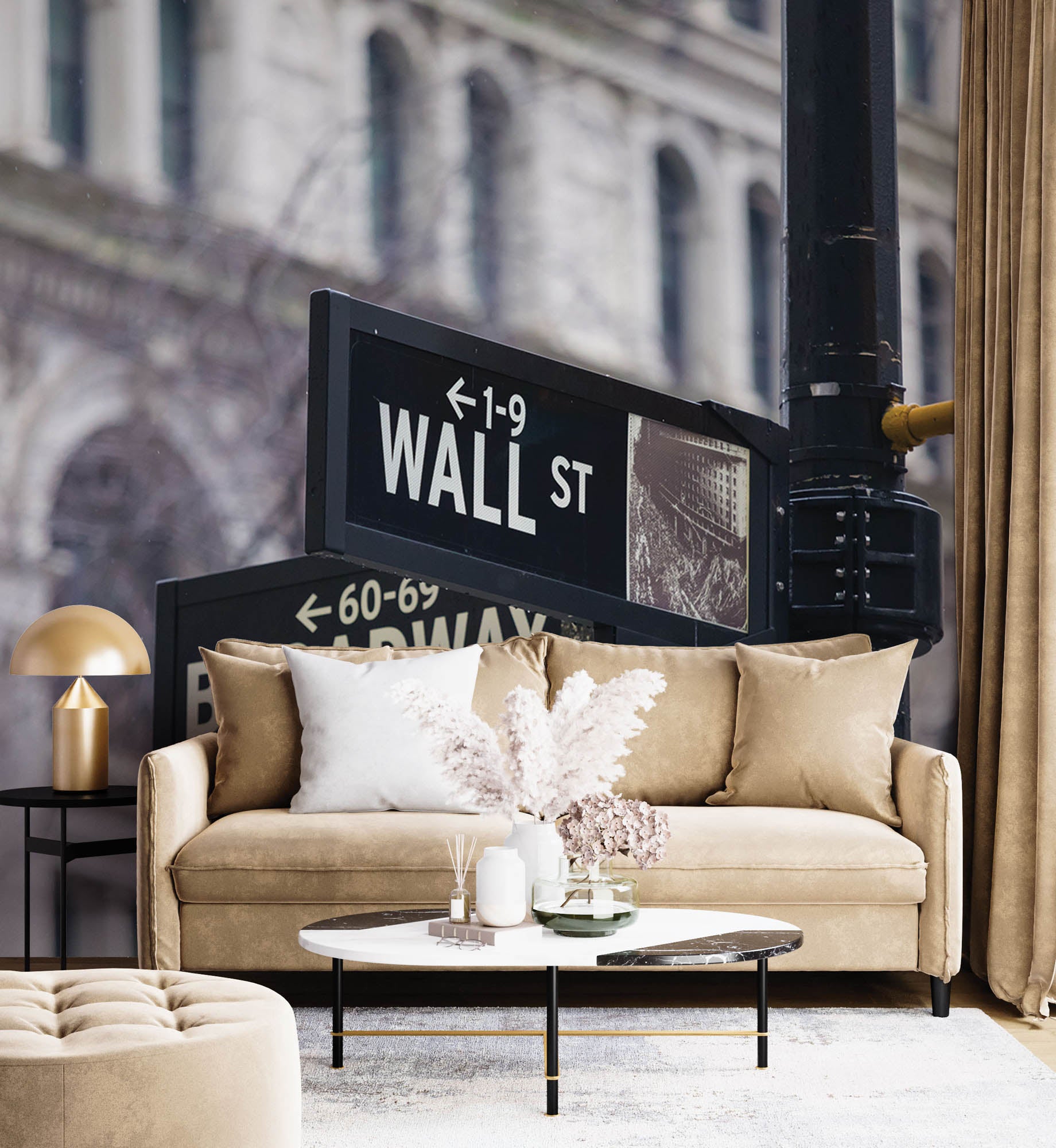 Straatbord New York City - LW00322 Fotobehang