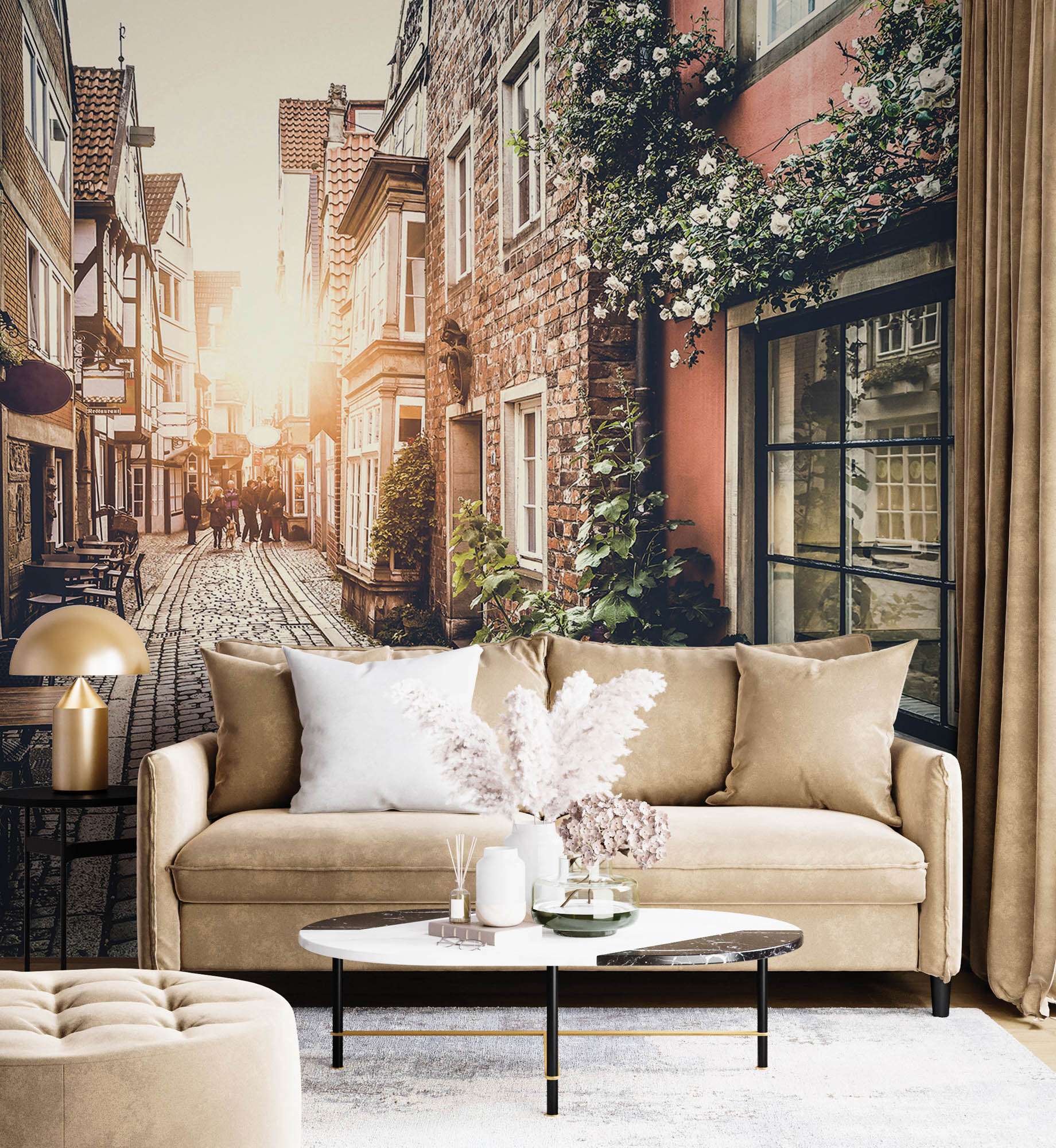 Straatje Europa - LW00355 Fotobehang