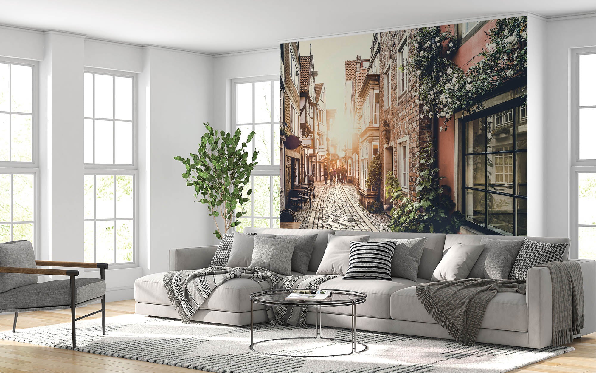 Straatje Europa - LW00355 Fotobehang