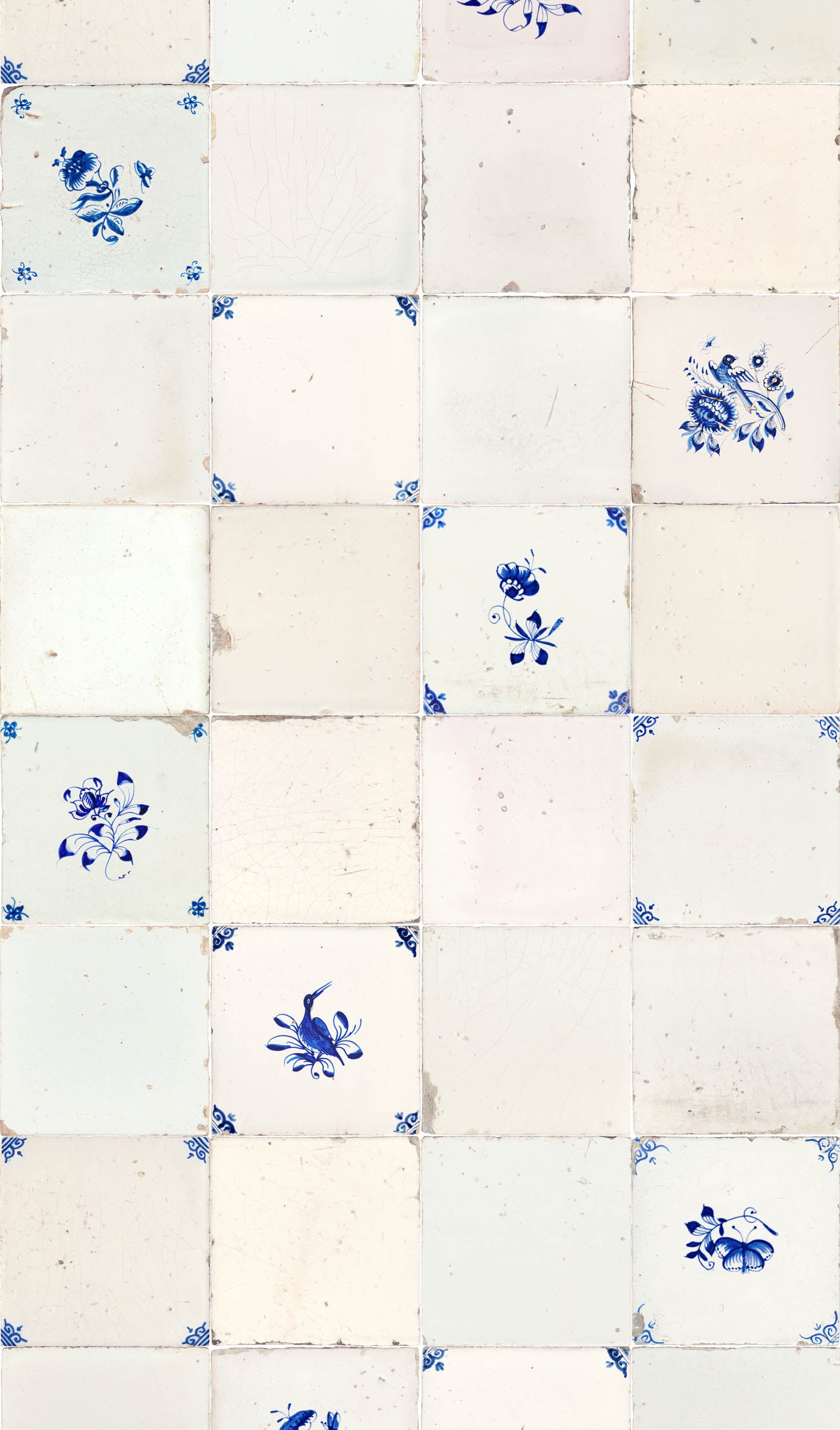 Studio Ditte Botanisch Tegeltjes Donkerblauw