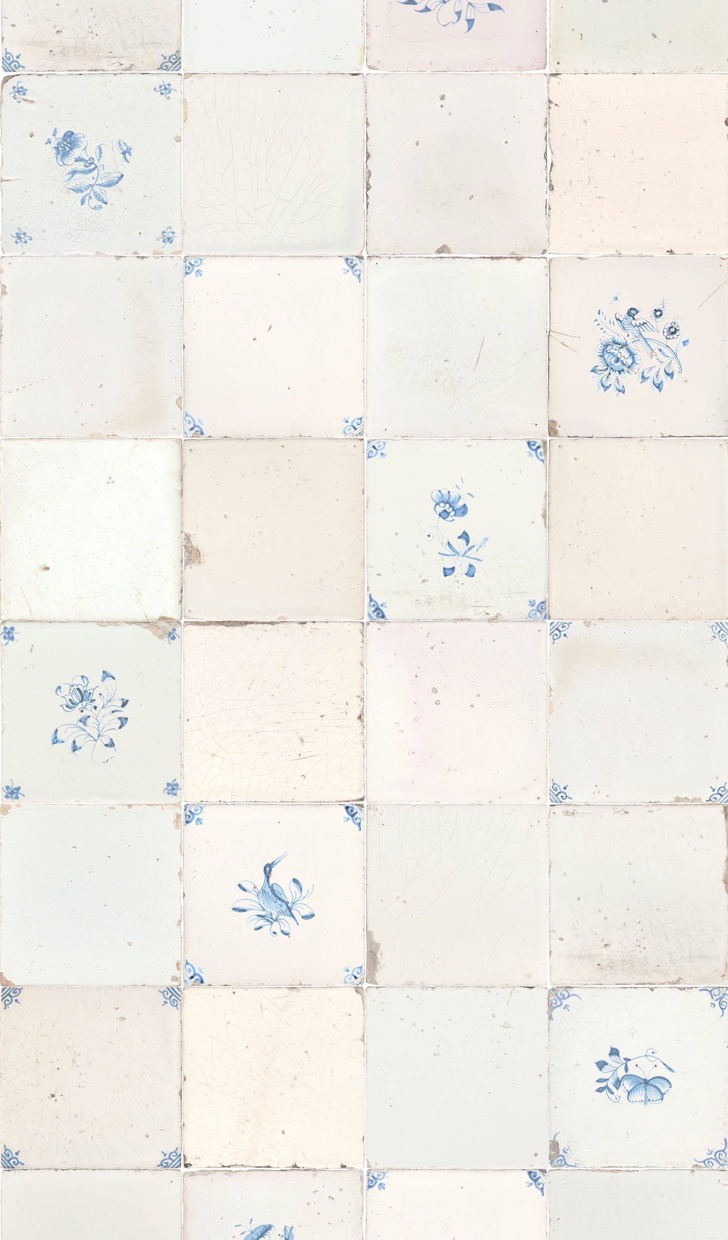 Studio Ditte Botanisch Tegeltjes Pastelblauw