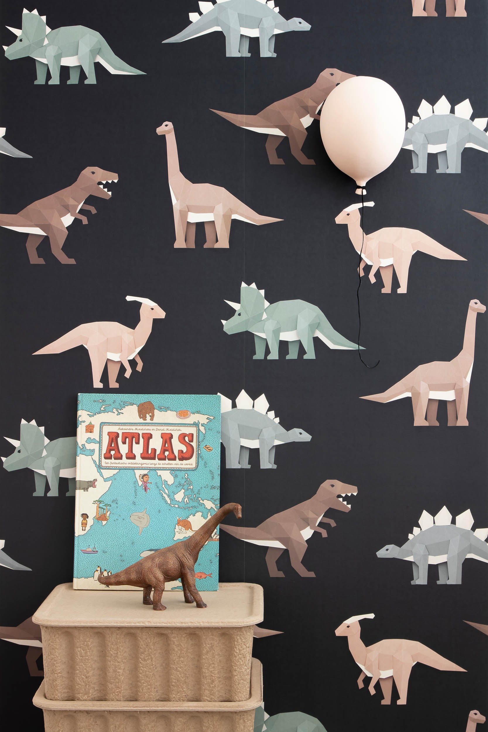 Studio Ditte Dinosaurus Donker Behang