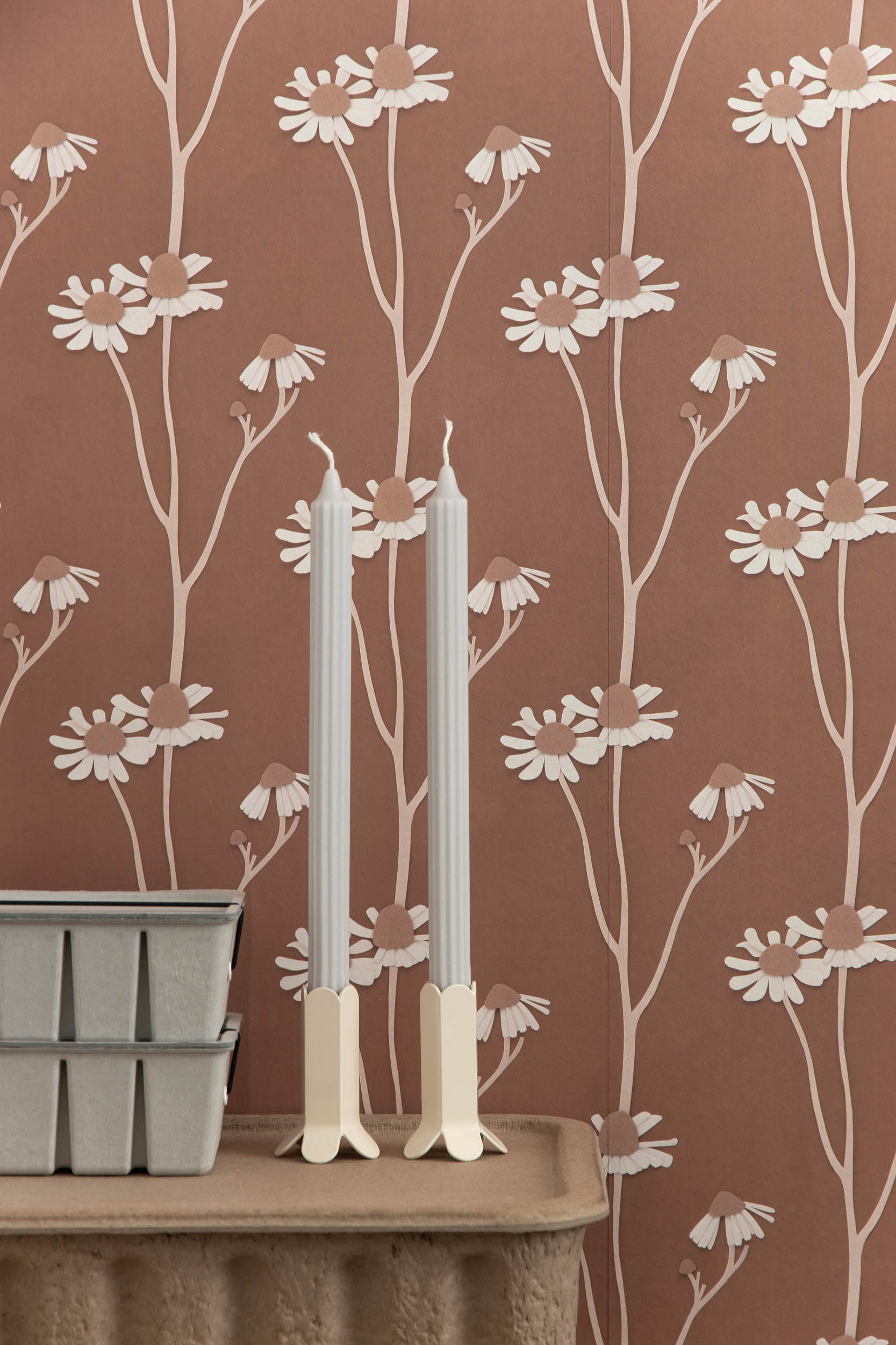 Studio Ditte Kamille Bruin Behang