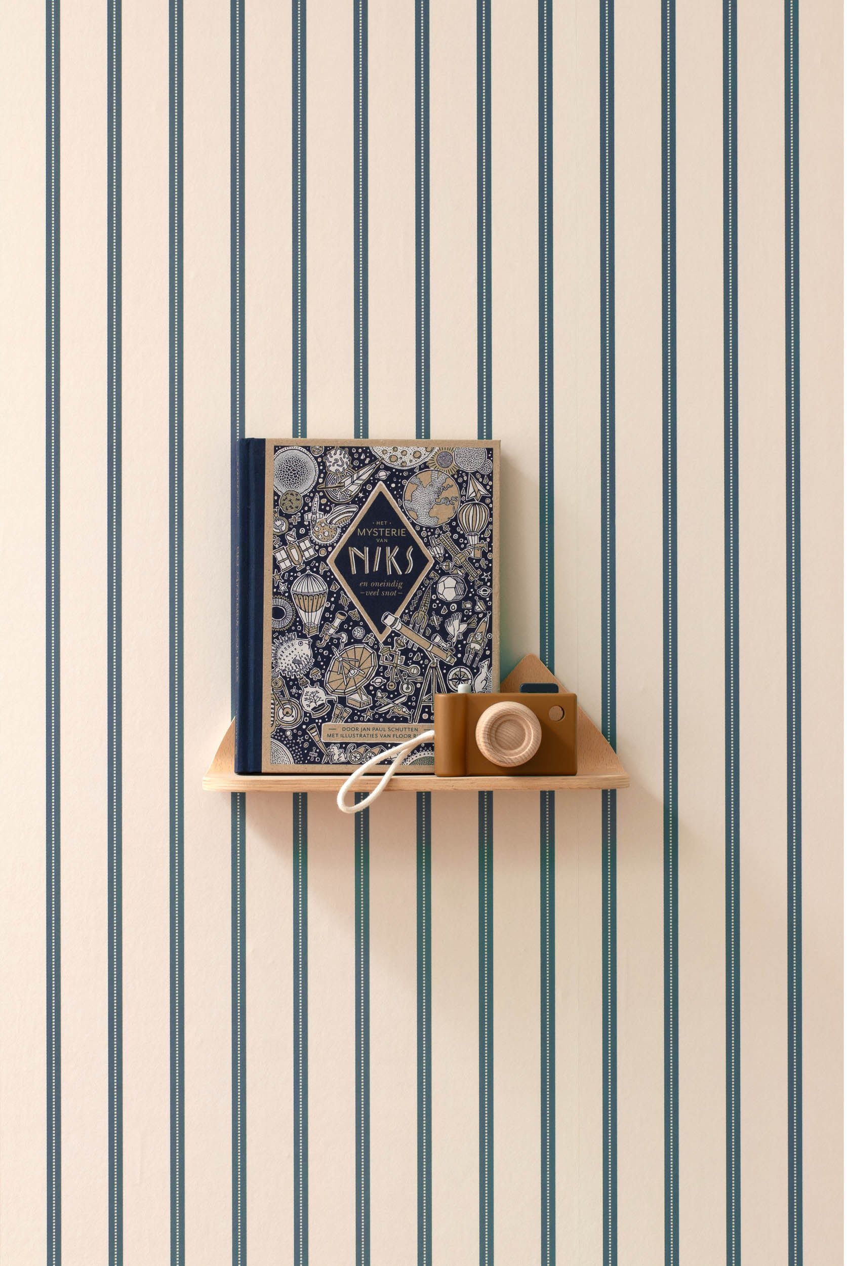 Studio Ditte Lintjes Denim Op Crème Behang