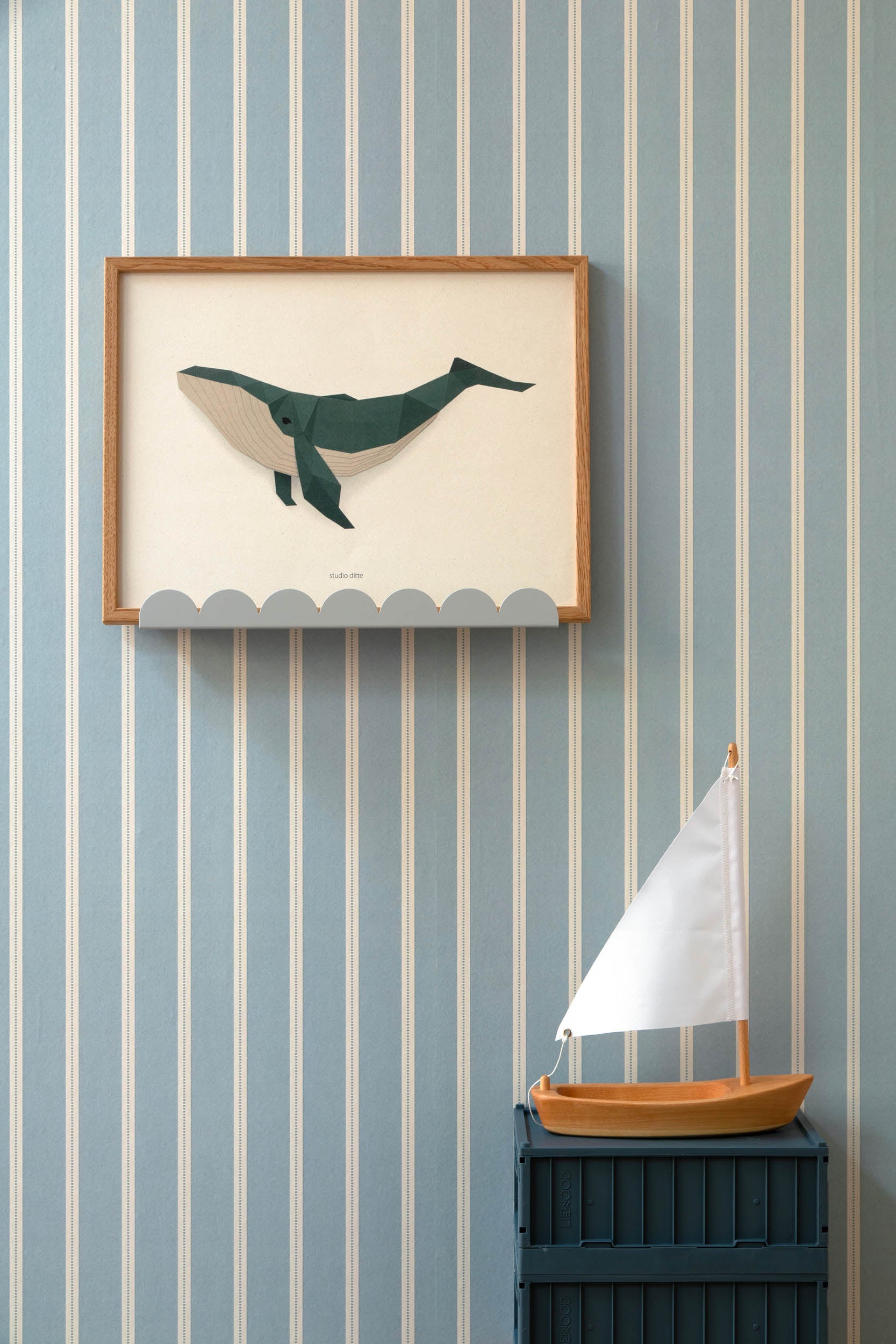 Studio Ditte Lintjes Steenblauw Behang