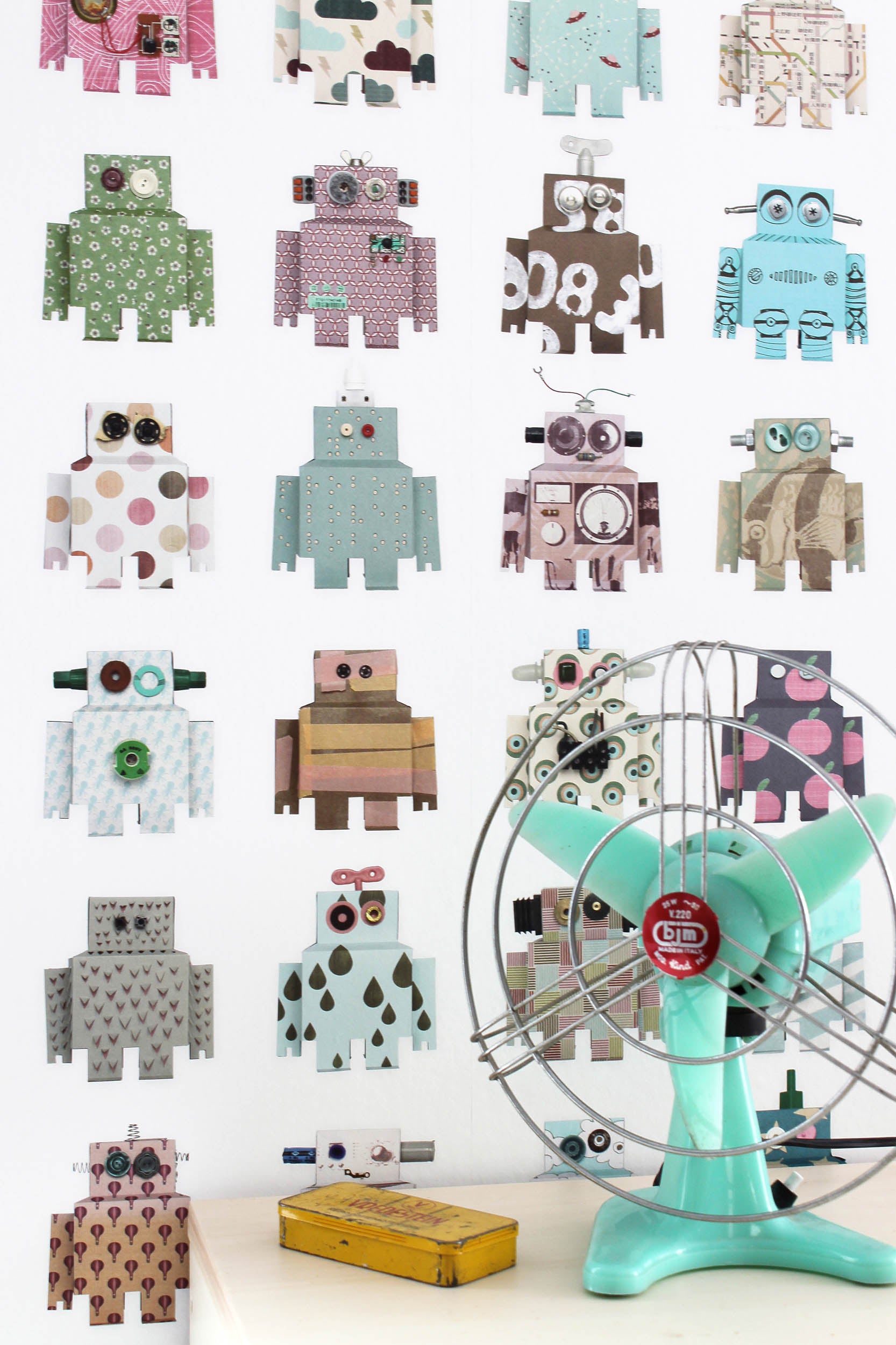 Studio Ditte Robot Bliep Bliep Behang