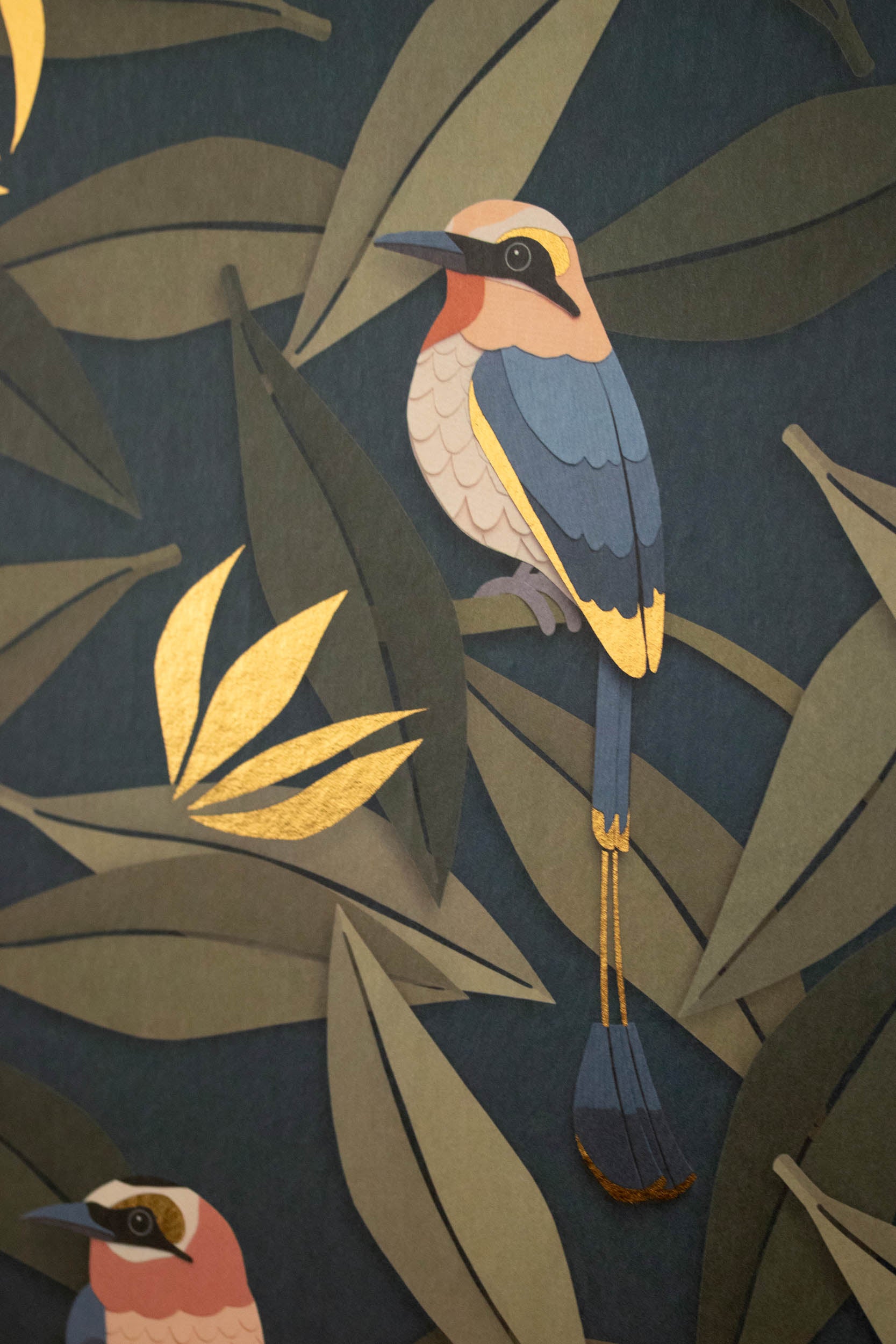 Studio Ditte Vogel Blauw & Goud Behang