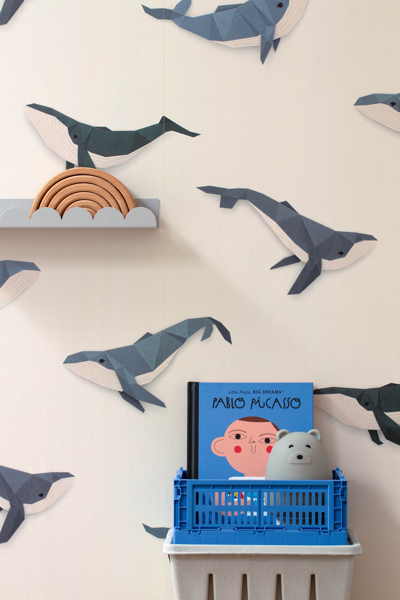 Studio Ditte Walvis Crème Behang